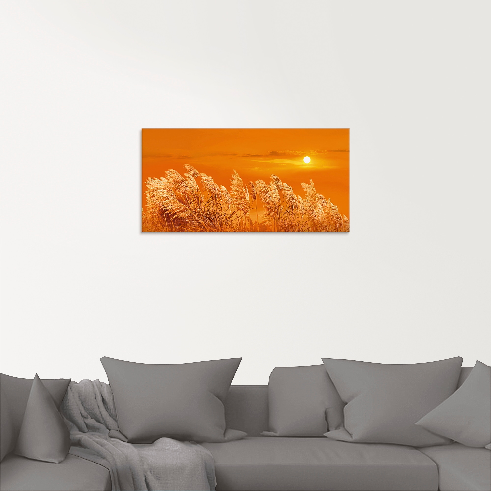 Artland Glasbild »Im Wind«, Gräser, (1 St.), in verschiedenen Grössen