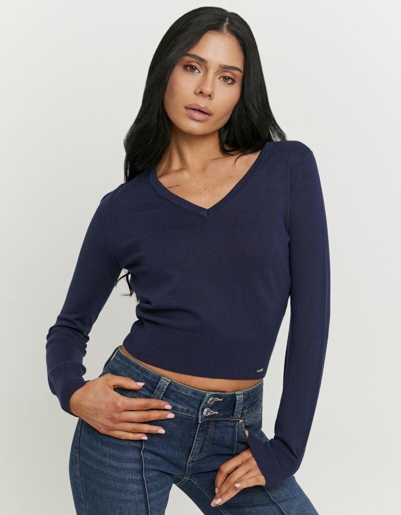 Image of Tally Weijl Strickpullover "SPUVISMARTI" Viskosemischung, Basic, kürzer geschnitten