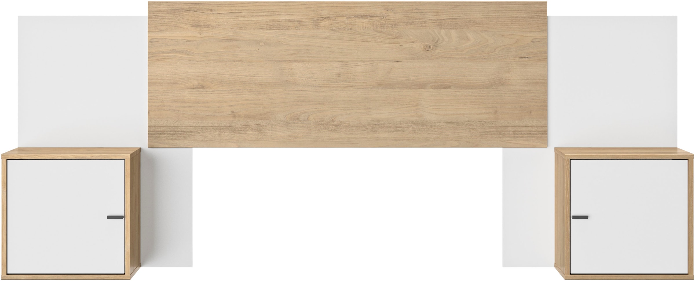 Gami, Kopfteil »ALIX Kopfteil« Kopfteil, an jede Bettbreite anpassbar, kastanie natur nachbildung, weiß, Spanplatte, B/H/T: 206 cm x 91 cm x 34 cm