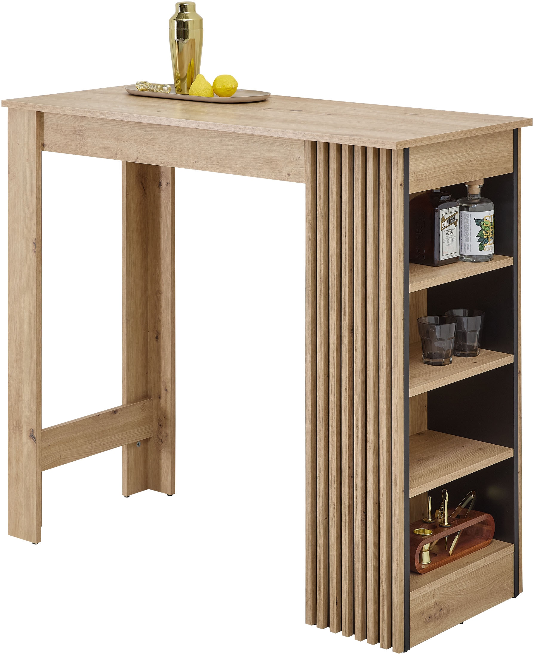 Image of Stolkom Bartisch "Mojito B/H/T 115x103x50 cm" 1 Stk. tlg. Beidseitig montierbar, 4 offene Fächer