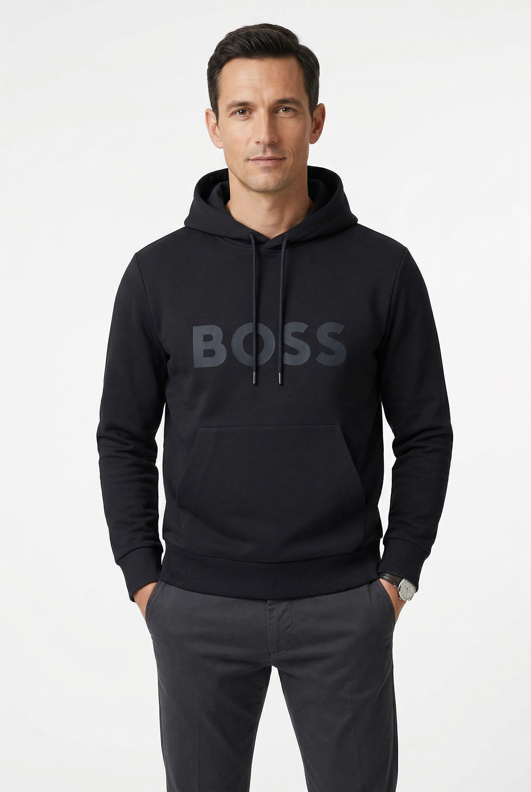 Image of BOSS GREEN Hoodie "Soody", Regular Fit, Kapuze mit Kordel, Kängurutasche, Logo-Druck