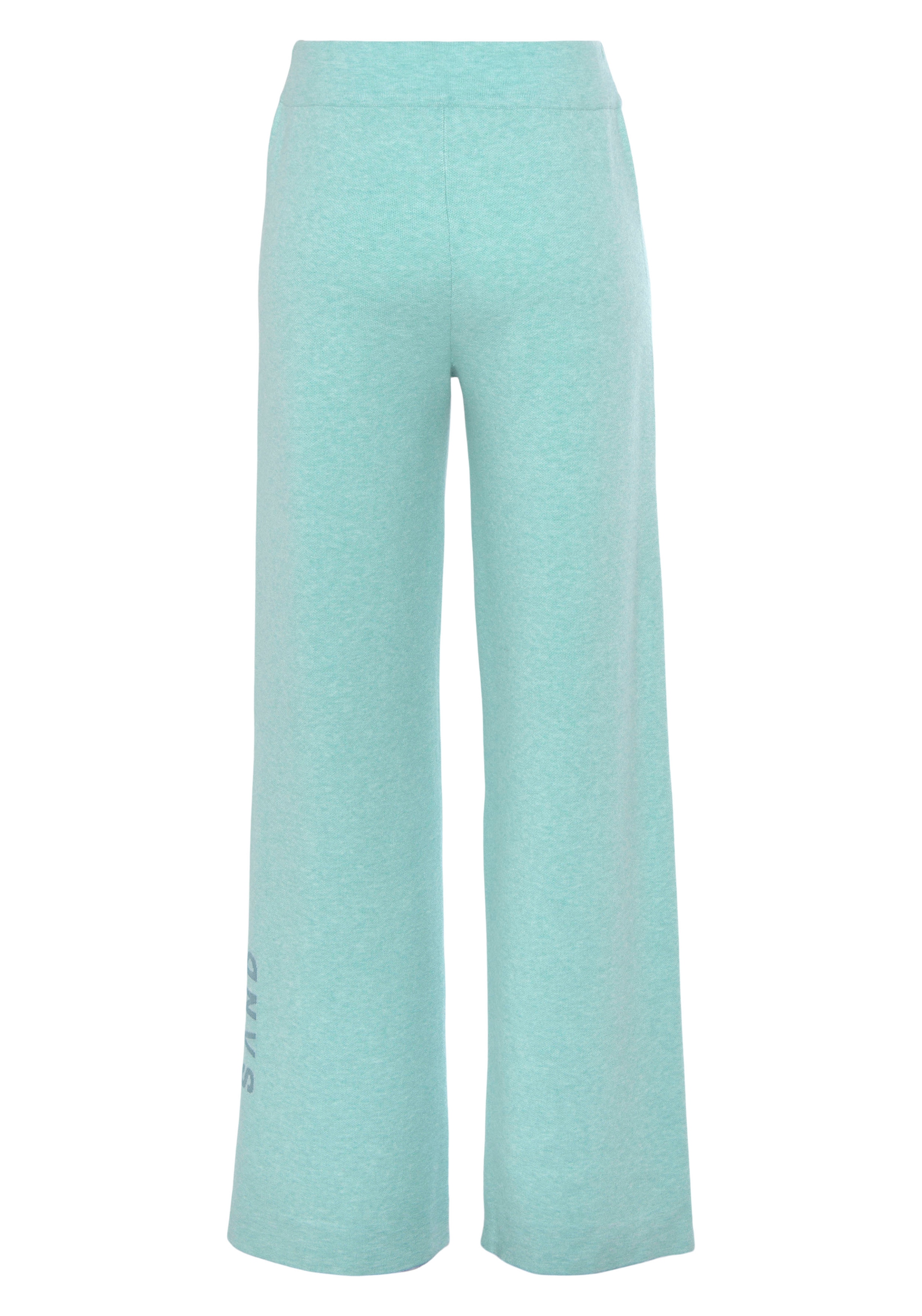 Elbsand Strickhose »- Loungehose - Relaxhose«, mit weitem Bein und eingestricktem Logo, Loungewear