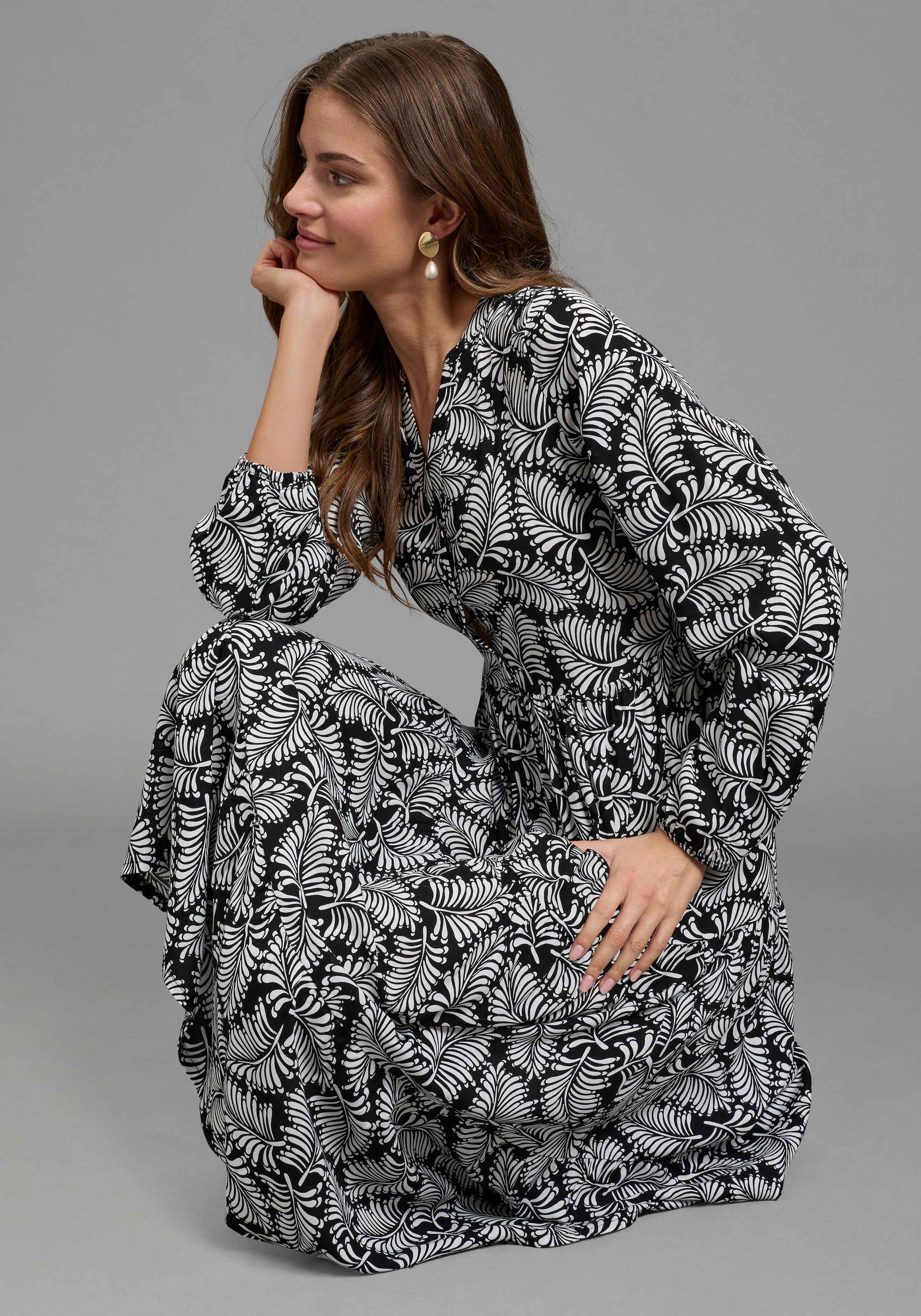 Laura Scott Maxi robe pour affaires, décontracté, printemps et fête, en viscose