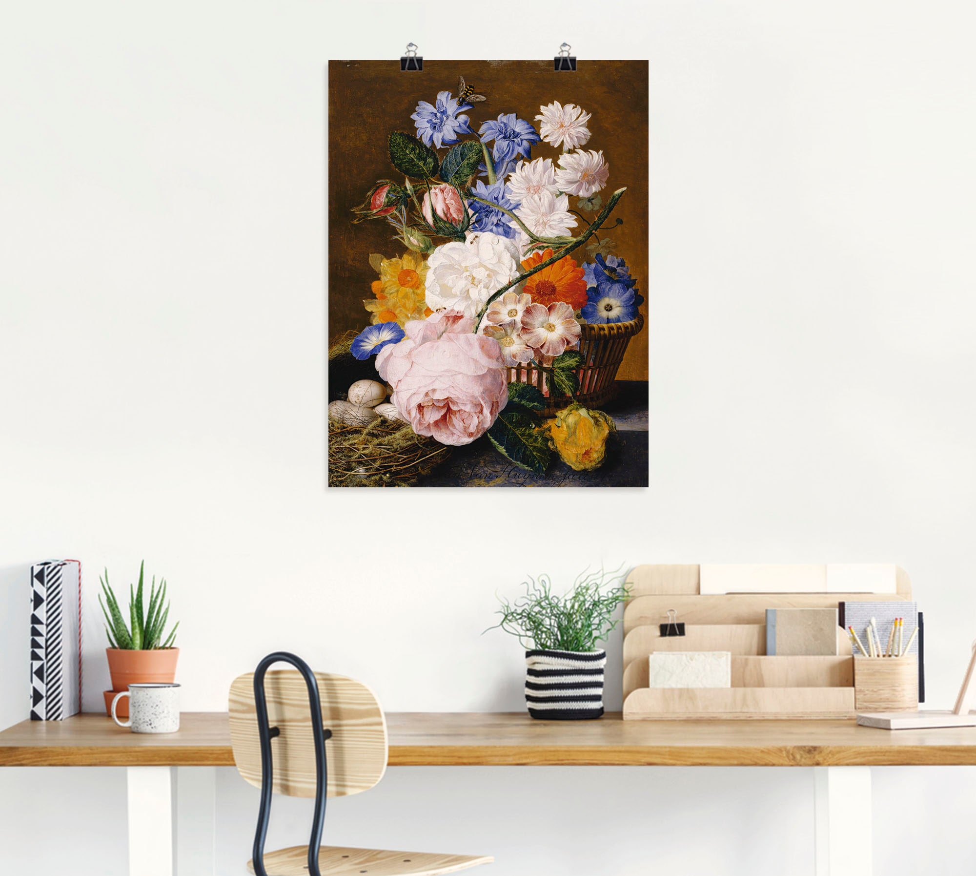 Artland Kunstdruck »Rosen Winden Osterglocken Astern«, Arrangements, (1 St.), als Leinwandbild, Wandaufkleber oder Poster in versch. Grössen