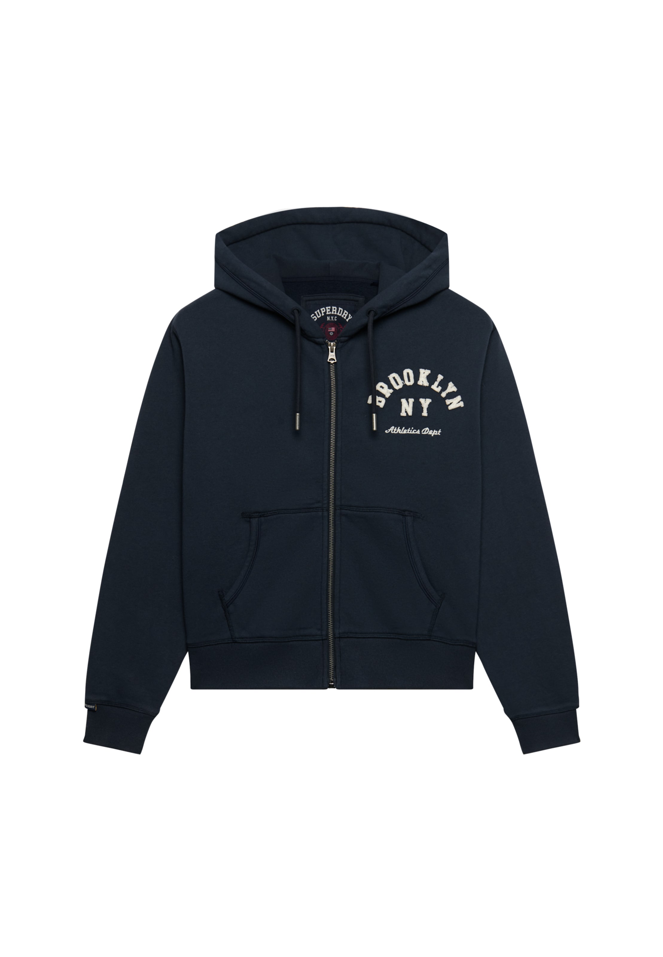 Superdry Kapuzensweatjacke »ATH ESS RELAXED CROP ZIPHOOD« Baumwollmischung