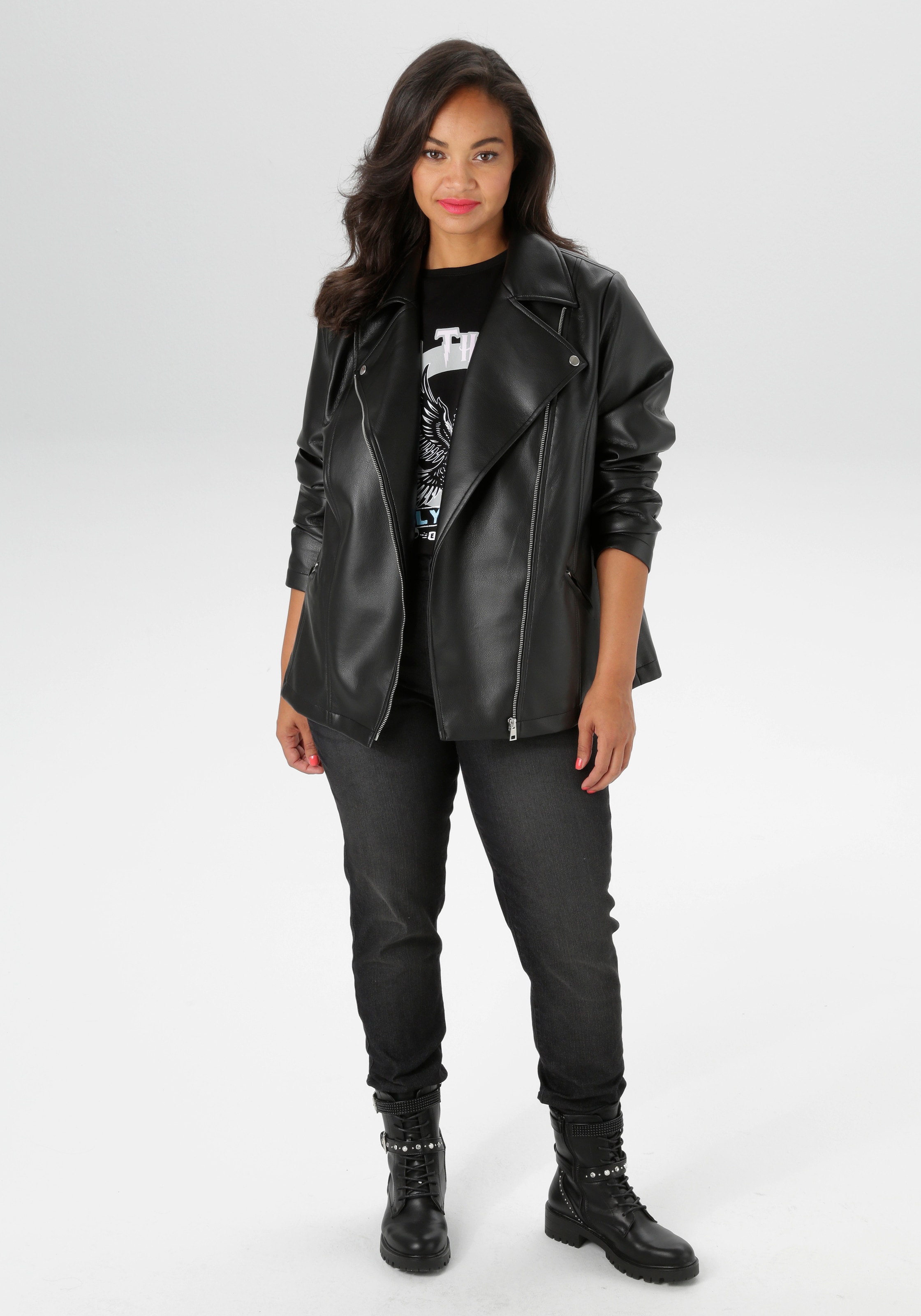 Aniston PLUS Bikerjacke im Biker-Look - NEUE KOLLEKTION