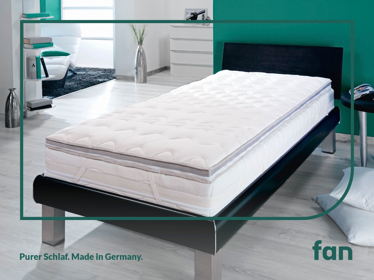 Image of fan Topper "XXL Soft Plus, Premium Topper 90x200 cm,180x200 cm & weitere Grössen" Matratze, Boxspringbett, Hausstauballergiker geeignet, ergonomisch