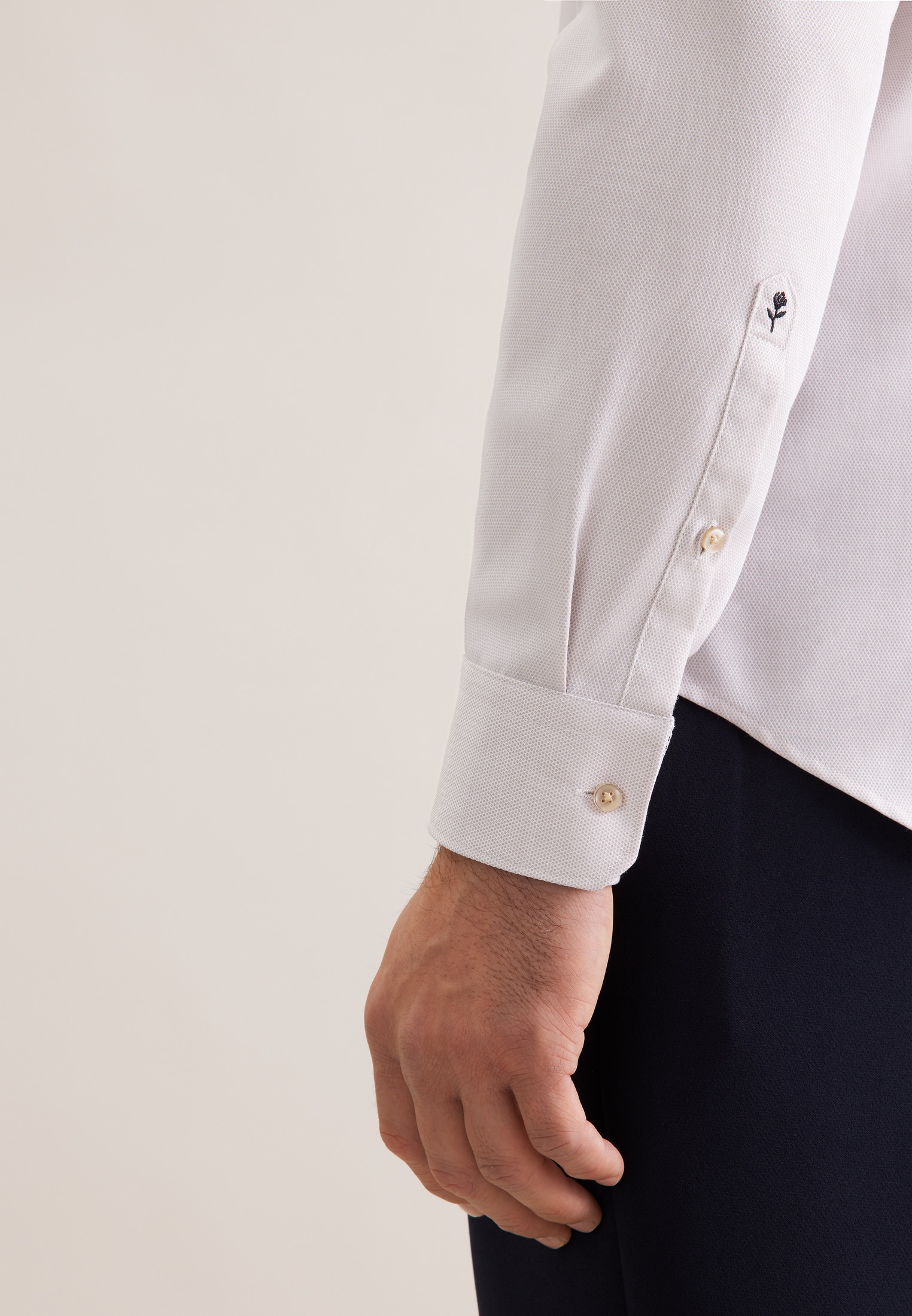 seidensticker Chemise d'affaires »Schwarze Rose« Shaped 1/1 Kentkragen Struktur