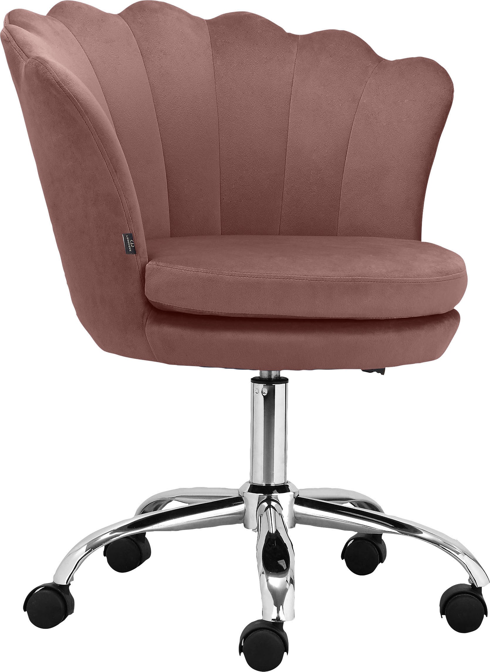 Image of GOODproduct Bürostuhl "Helleu" () 1 Stk.Veloursstoff mit horizontalen Nähten, höhenverstellbar, 360 drehbar