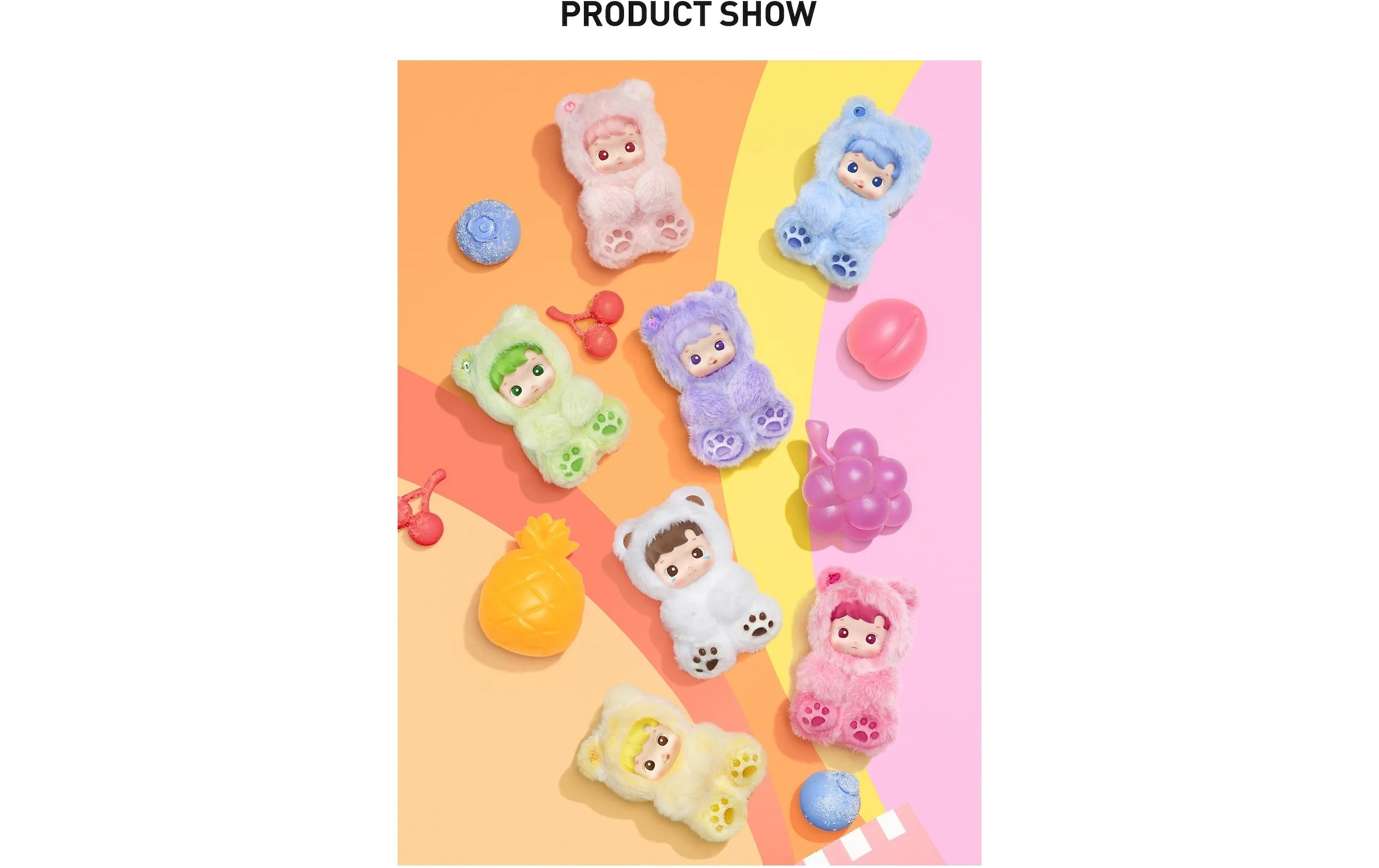 Plüschfigur »Pop Mart Plüsch-Anhänger Hacipupu Gummy Bear Blind Box«