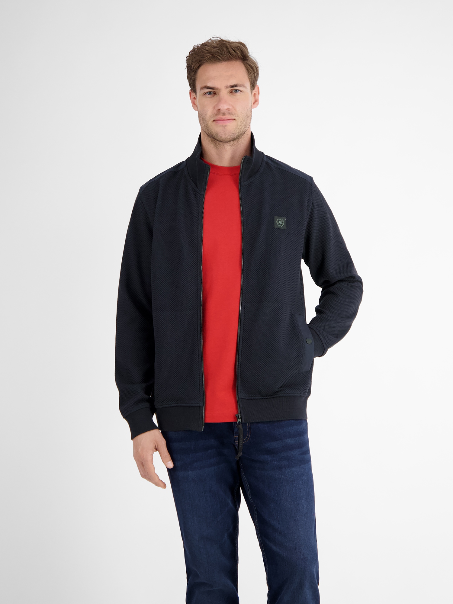 Image of LERROS Sweatjacke "Herren Sweatjacke in sportiver Struktur"