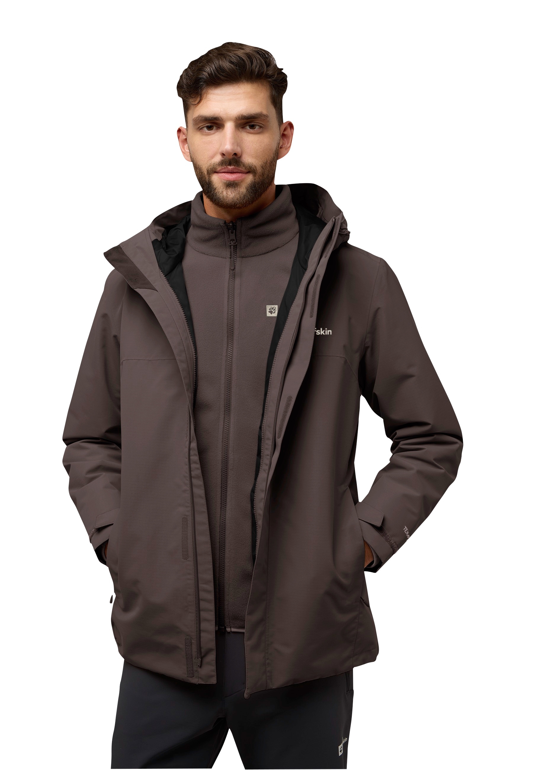 Jack Wolfskin 3-in-1-Funktionsjacke »ALTENBERG 3IN1« mitKapuze 3in1, wasserabweisend, Übergangsjacke