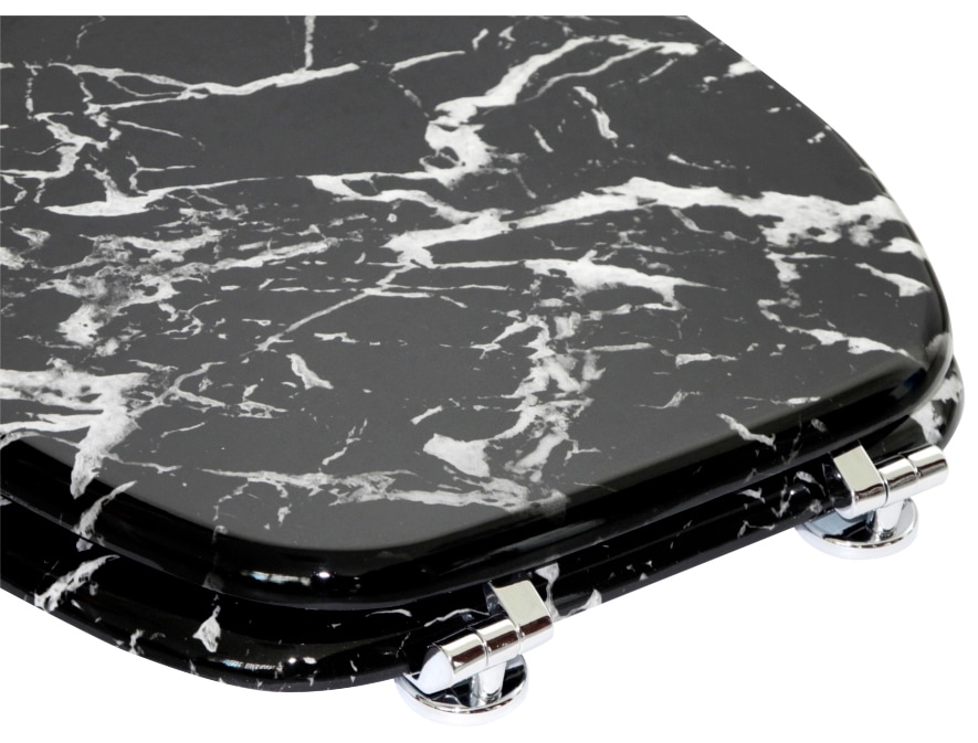 Sanilo WC-Sitz »Marmor Schwarz«