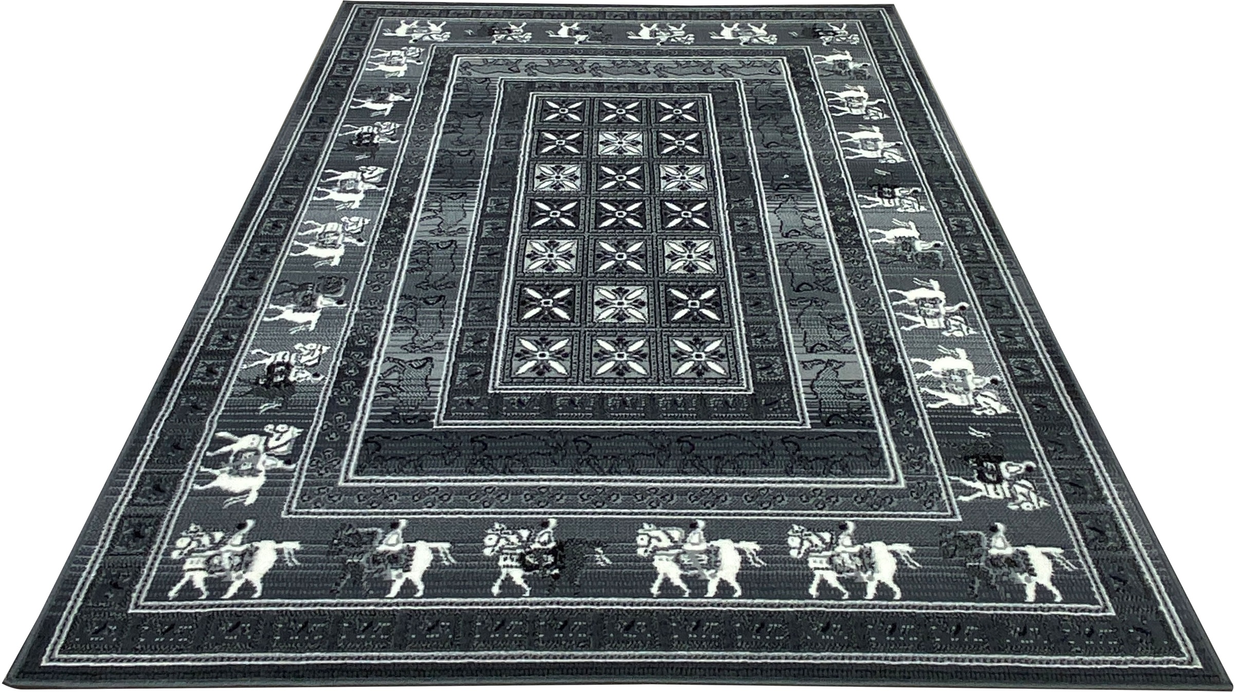 Image of DELAVITA Teppich »Senne«, rechteckig, 7 mm Höhe, Orient-Dekor, mit Bordüre, Teppich, Kurzflor, Weich, Pflegeleicht, Elegant, Wohnzimmer, Schlafzimmer, Esszimmer bei Ackermann Versand Schweiz