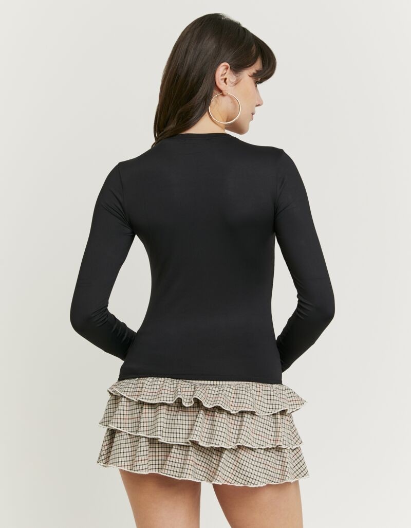 Tally Weijl Langarmshirt »STSPATYDIAL« Materialmix, eng anliegend