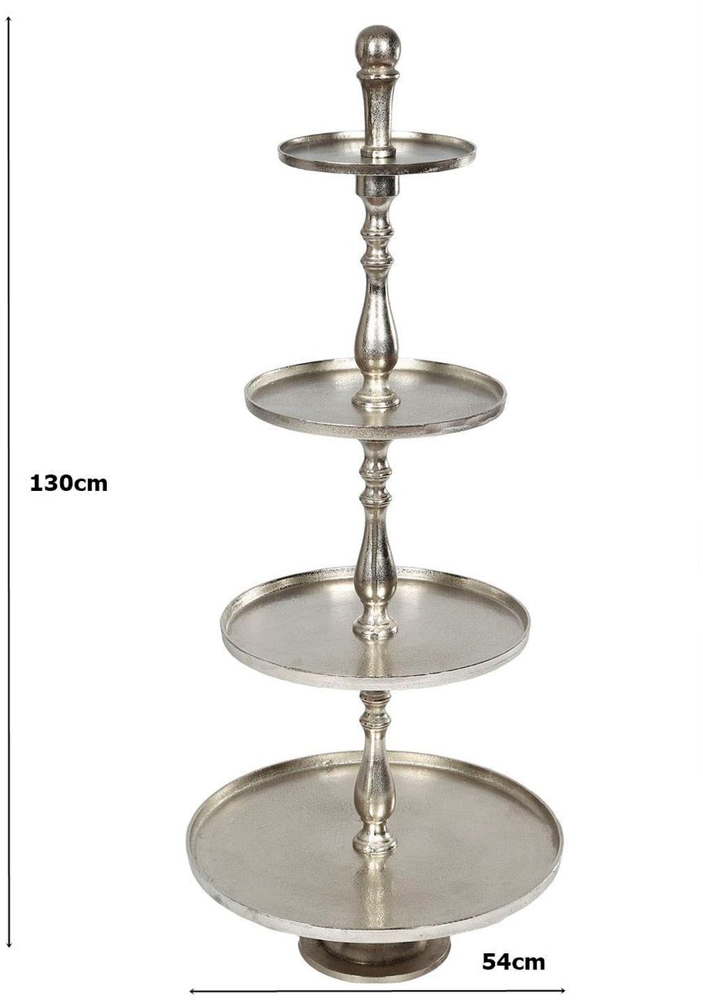 Ambiente Haus Etagere »Etagere 4 Stufen Silberfarben«, (1 tlg.)
