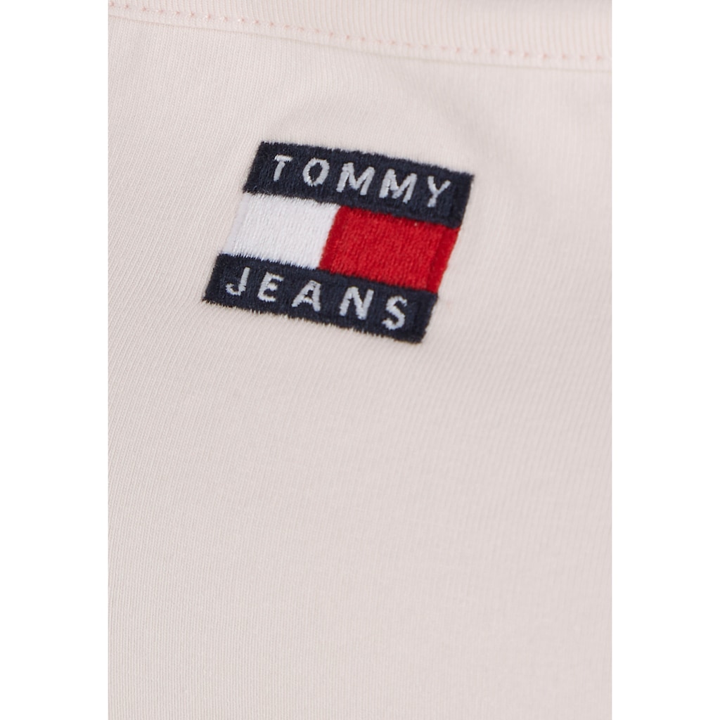 Tommy Jeans Jerseykleid »TJW XS BADGE TIE BACK MIDI DRESS«, rückenfrei, Straps, Schnürung, Sommerliches Strandkleid Rippe