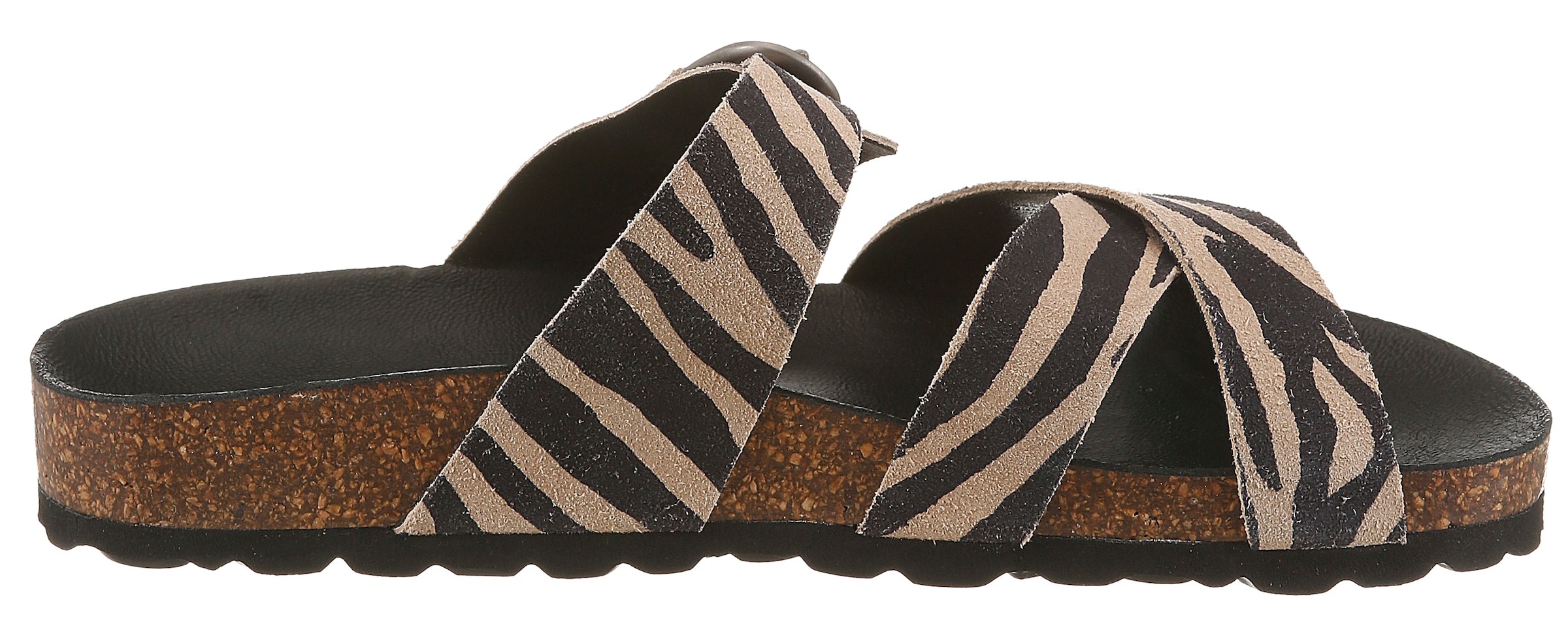 VERBENAS Pantolette »RUBI ZEBRA«  Chaussure d'été, chaussure de plage, chausson avec boucle réglable