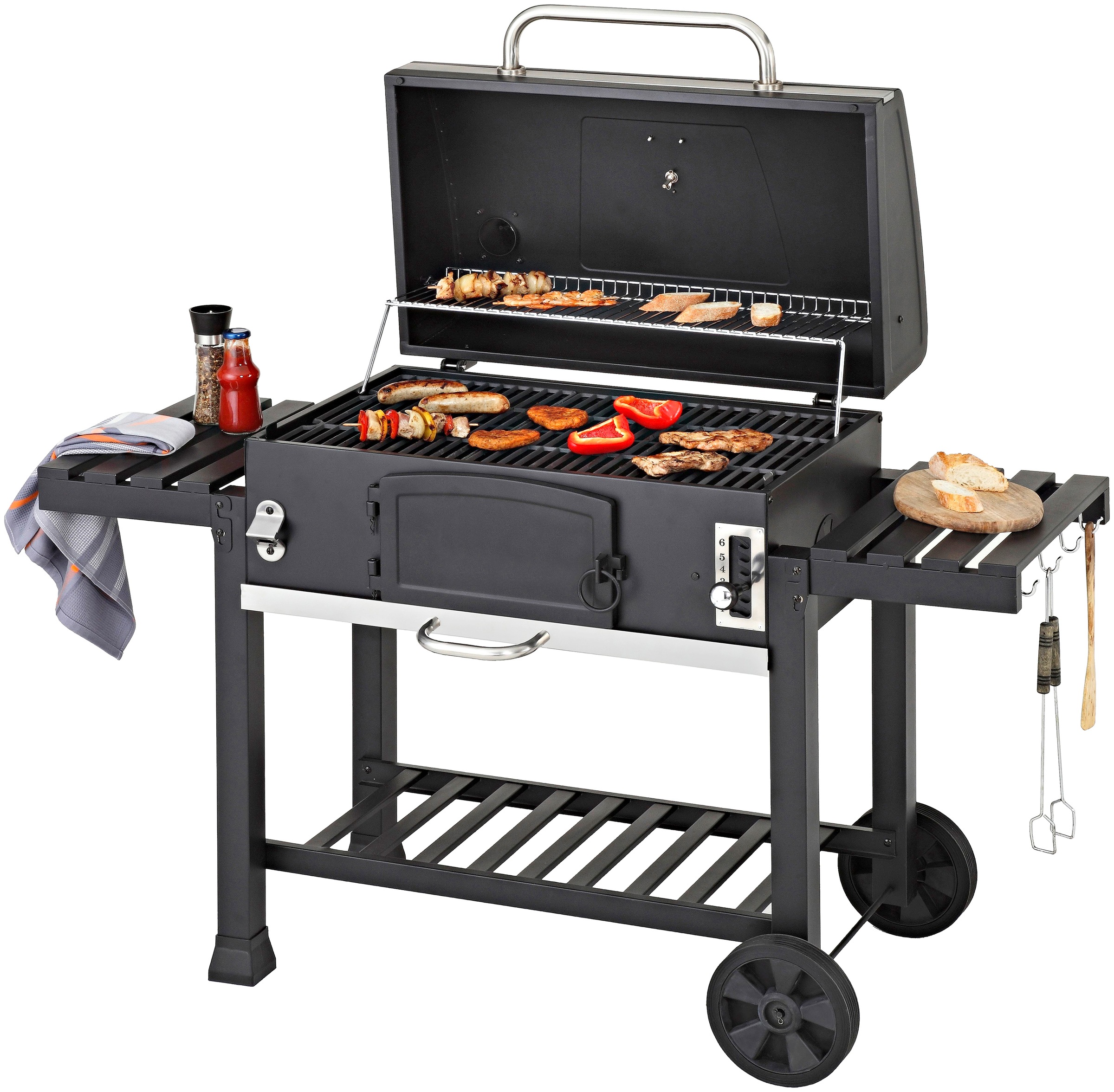 Holzkohlegrill »Belcarra XXL«, BxTxH: 142x64x113 cm, 2-tlg. Grillrost