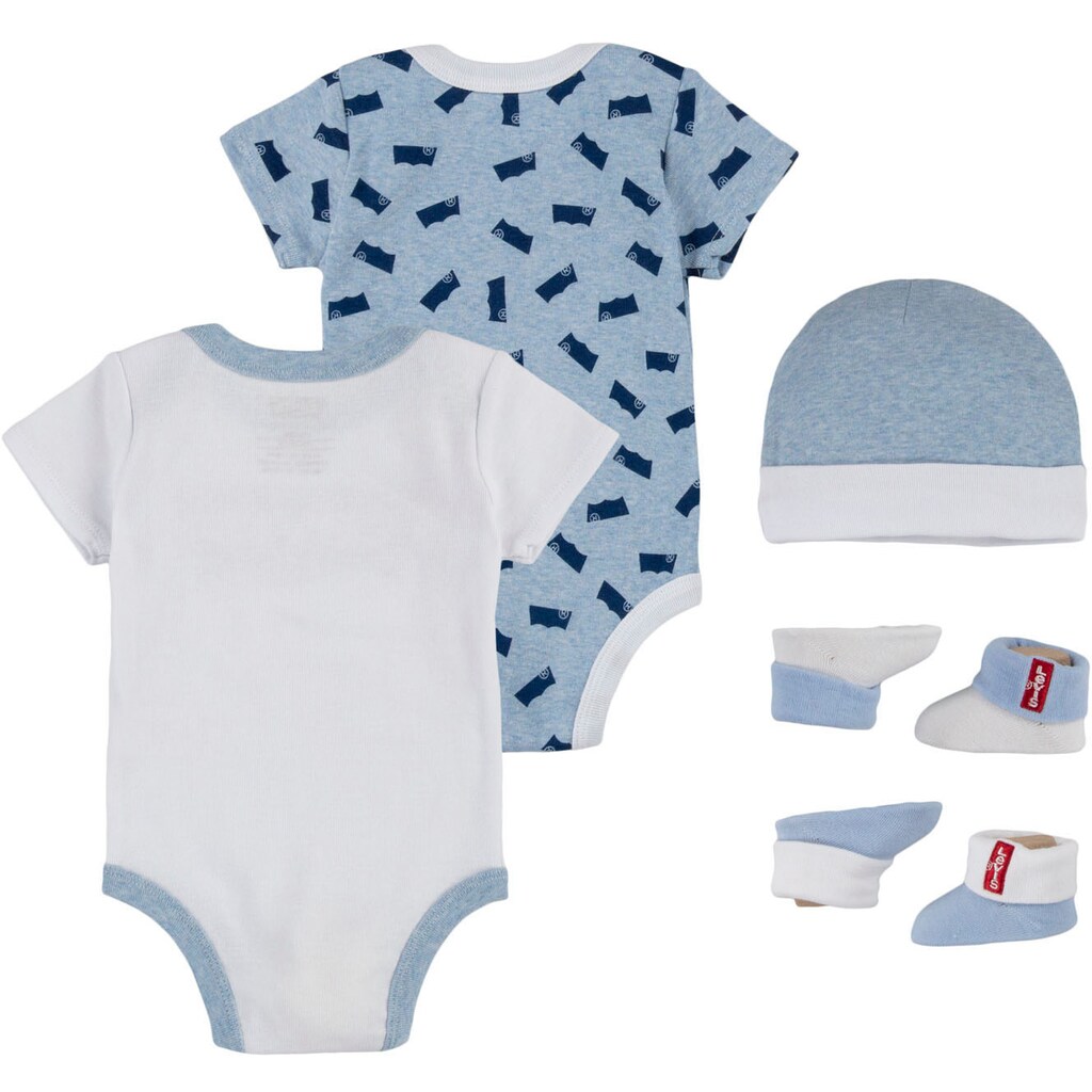 Levi's® Kids Kurzarmbody »Neugeborenen-Geschenkset BATWING 5PC SET«, (5 tlg.)