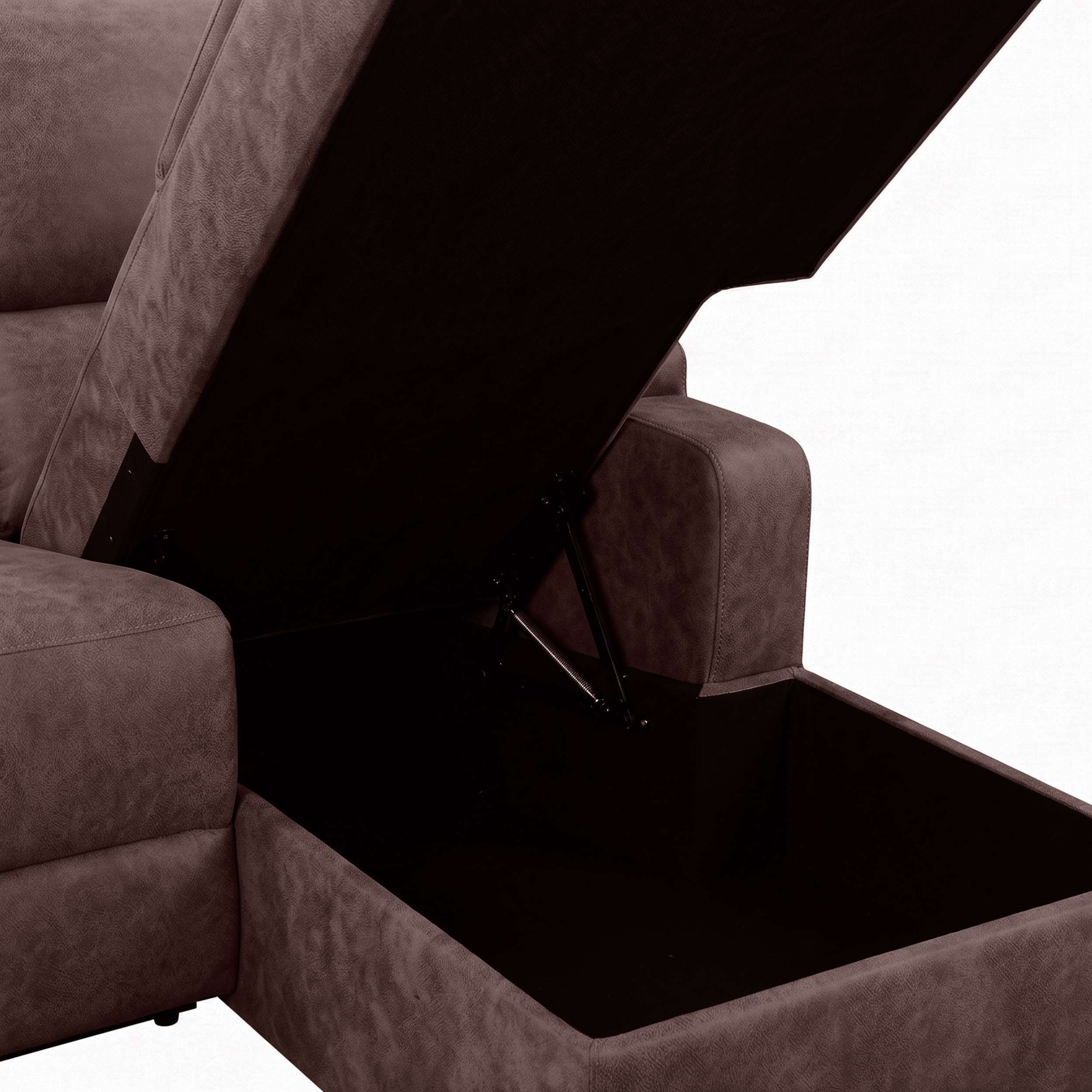 GOODproduct Ecksofa »NAPORI Microfaser, Multimediasofa, L-Form« man. oder elektr. Relaxfuntion, USB-A bei elektr. Variante, Staukasten