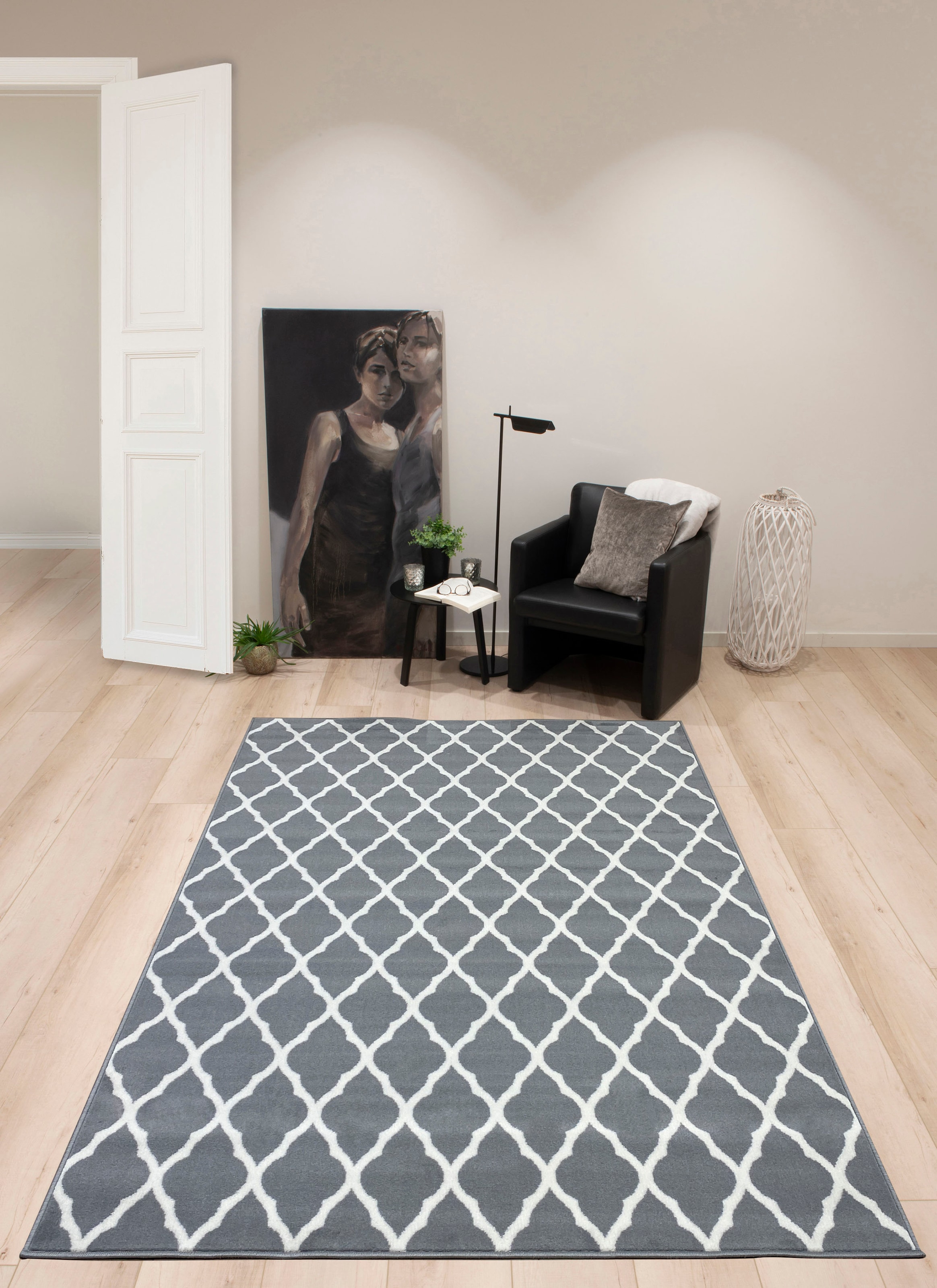 auf »Elliota«, rechteckig, versandkostenfrei Leonique Kurzflor-Teppich Rauten-Design, grafisches Teppich modern,