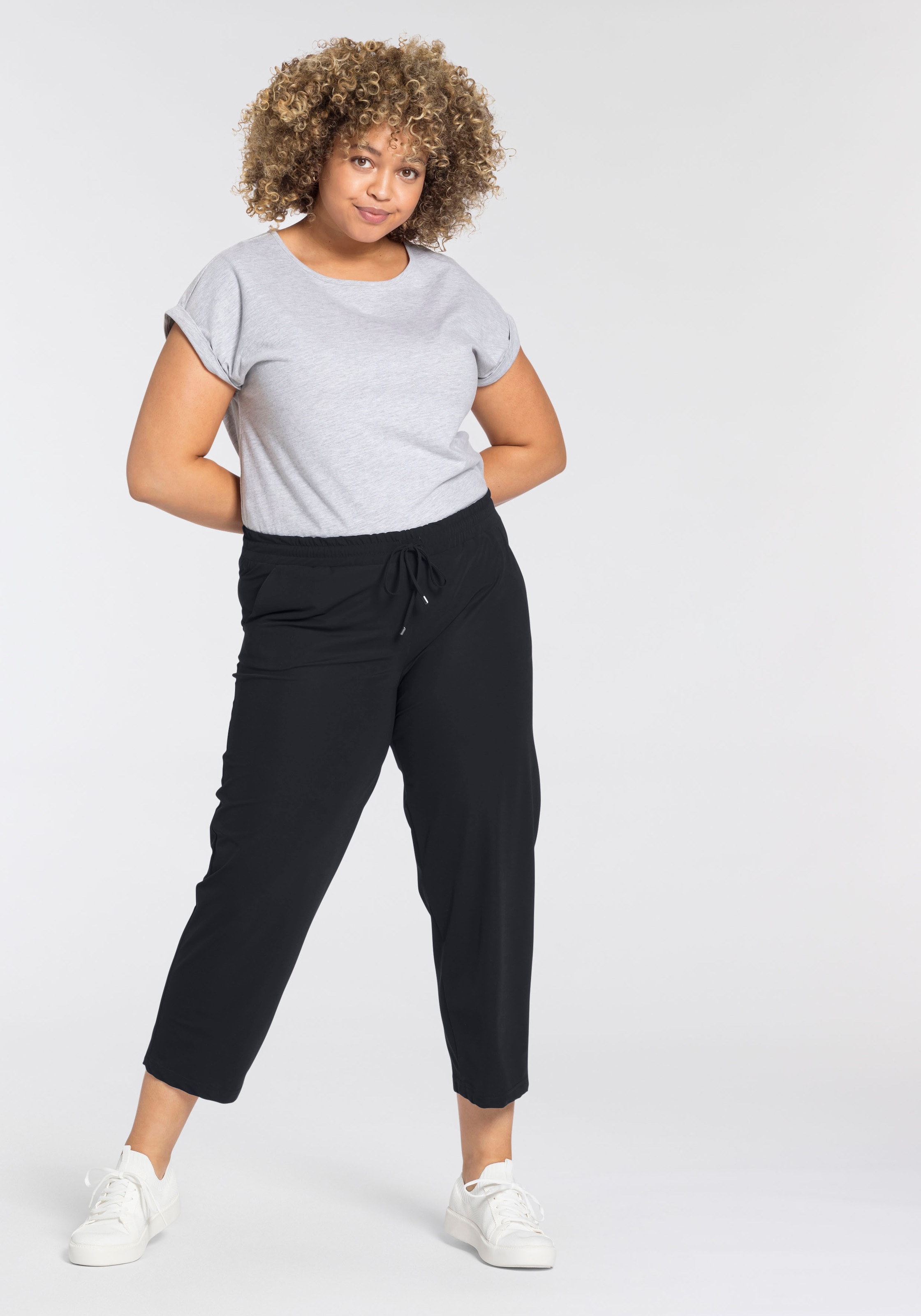 KjBRAND Pantalon à enfiler »7/8 Babsie Jogg Sensitiv«  Pantalon d'été avec ceinture élastique