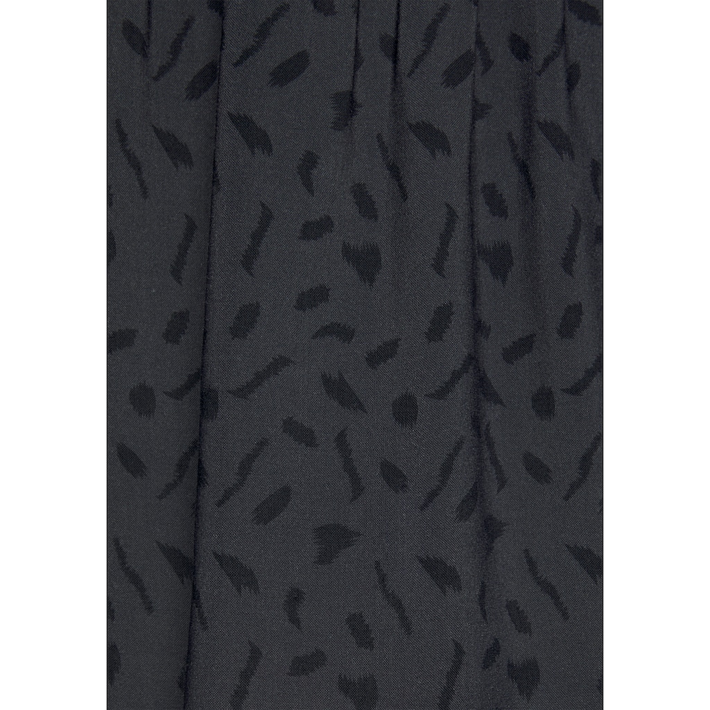 LASCANA Druckkleid, mit grafischem Print und langen Ärmeln, kurzes Blusenkleid