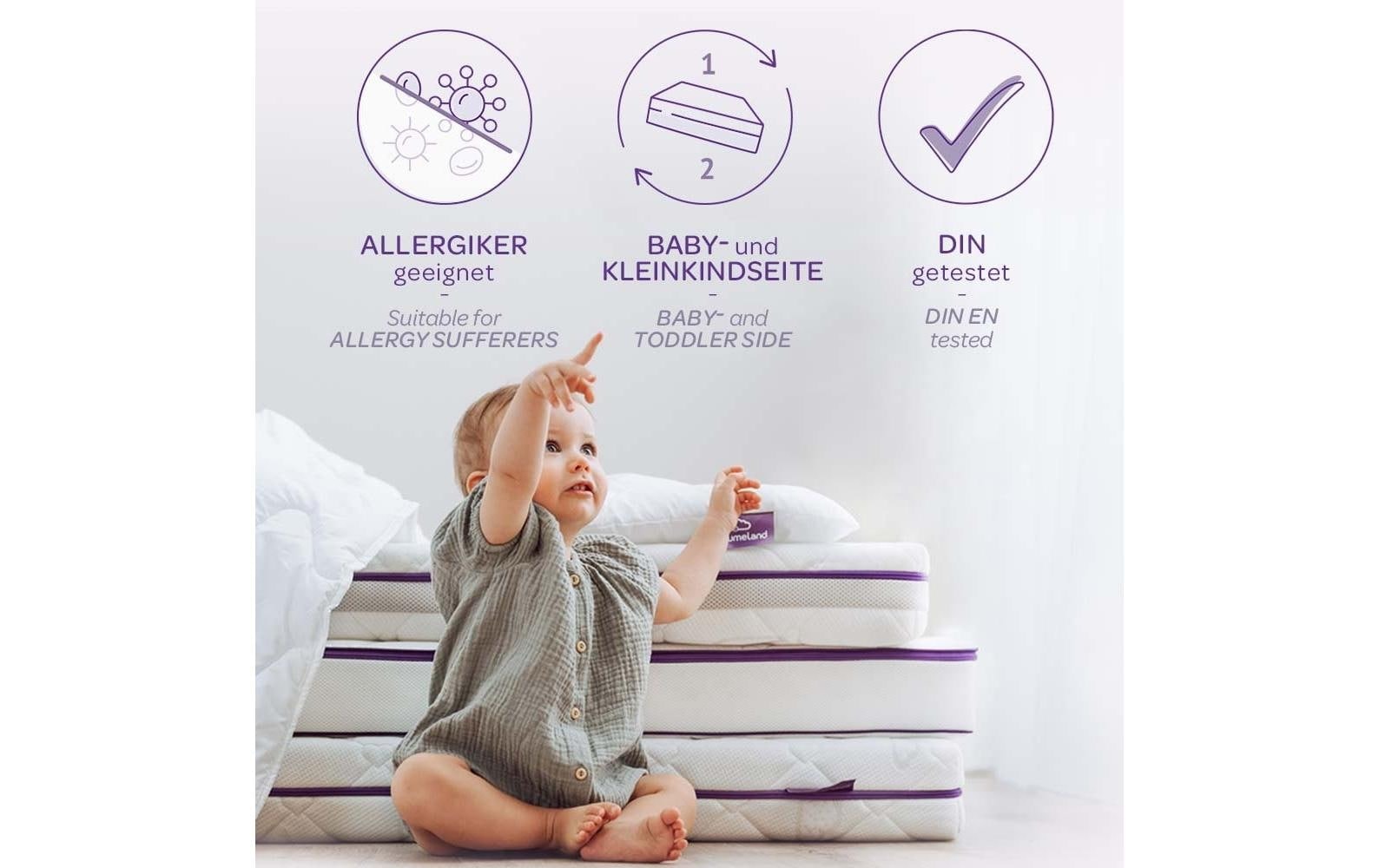 Träumeland Babymatratze »Matratze Wind - Better Dreams Edition« 11 cm hoch Raumgewicht: 40 kg/m³ 1-tlg., 1 Stk. tlg.