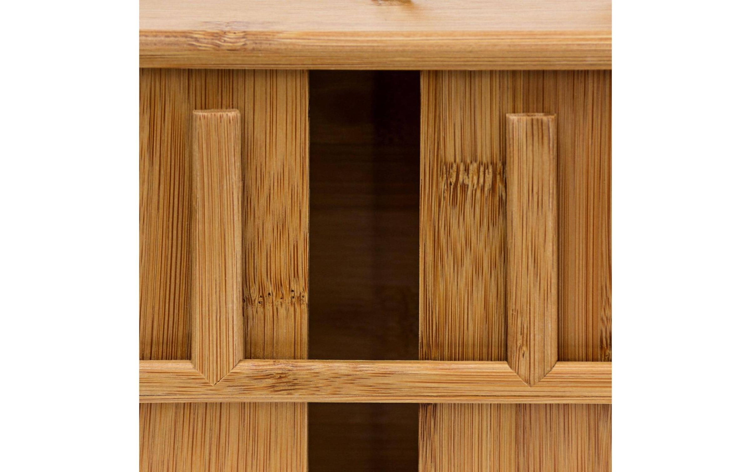 relaxdays Teebox »4 Fächer« 1 Stk. tlg. Holzart: Bambus (China)