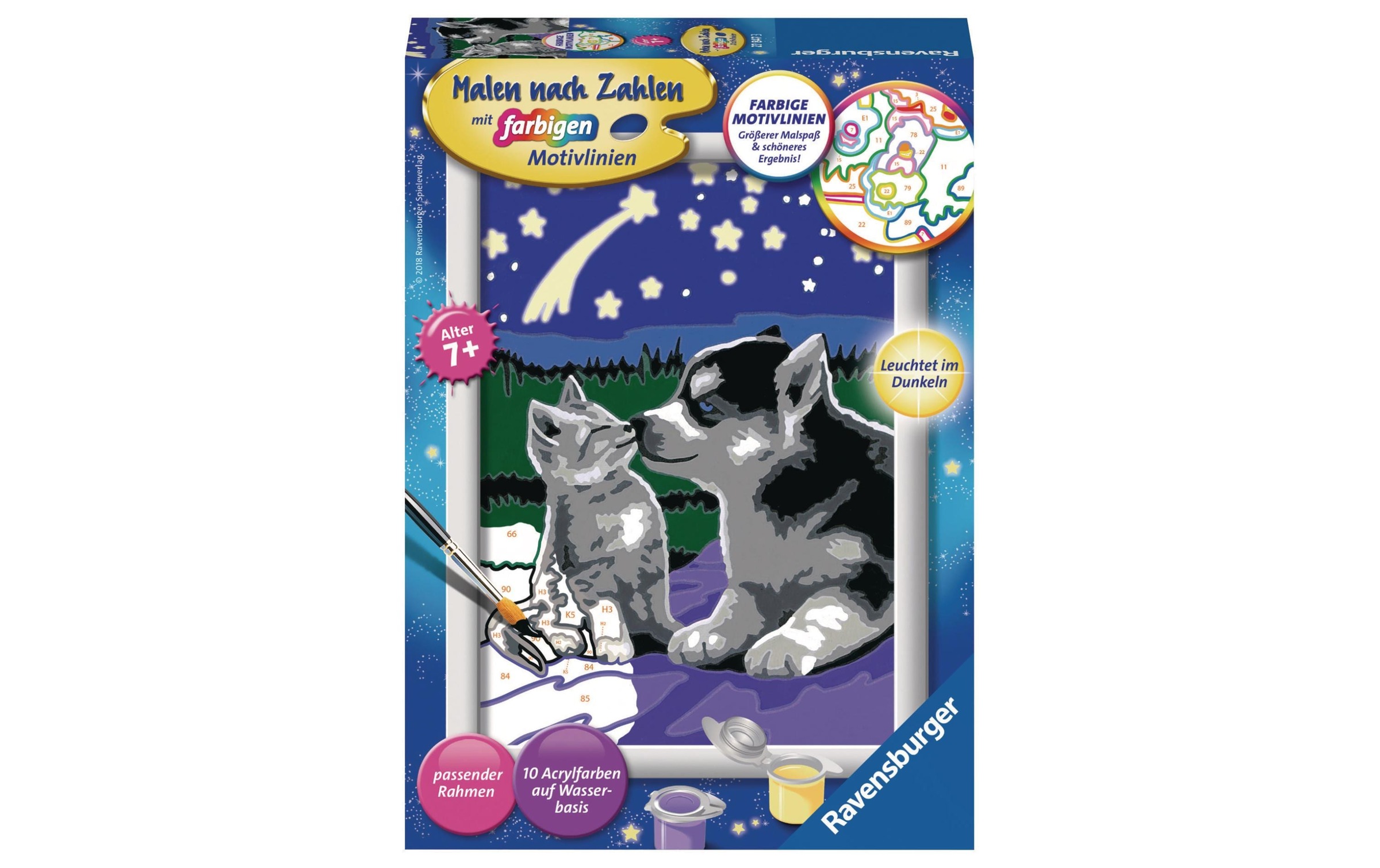 Image of Ravensburger Malen nach Zahlen »Ravensburger Malset Malen nach Zahlen - Hund und Katze« bei Ackermann Versand Schweiz