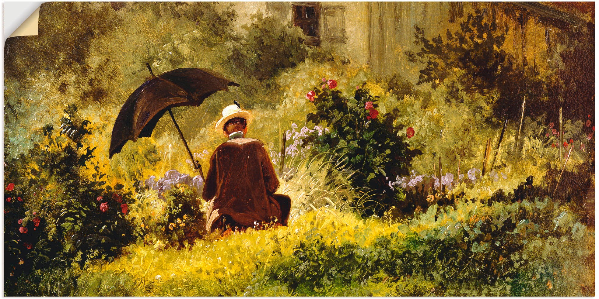 Image of Artland Wandbild »Der Maler im Garten«, Mann, (1 St.), in vielen Grössen & Produktarten -Leinwandbild, Poster, Wandaufkleber / Wandtattoo auch für Badezimmer geeignet bei Ackermann Versand Schweiz