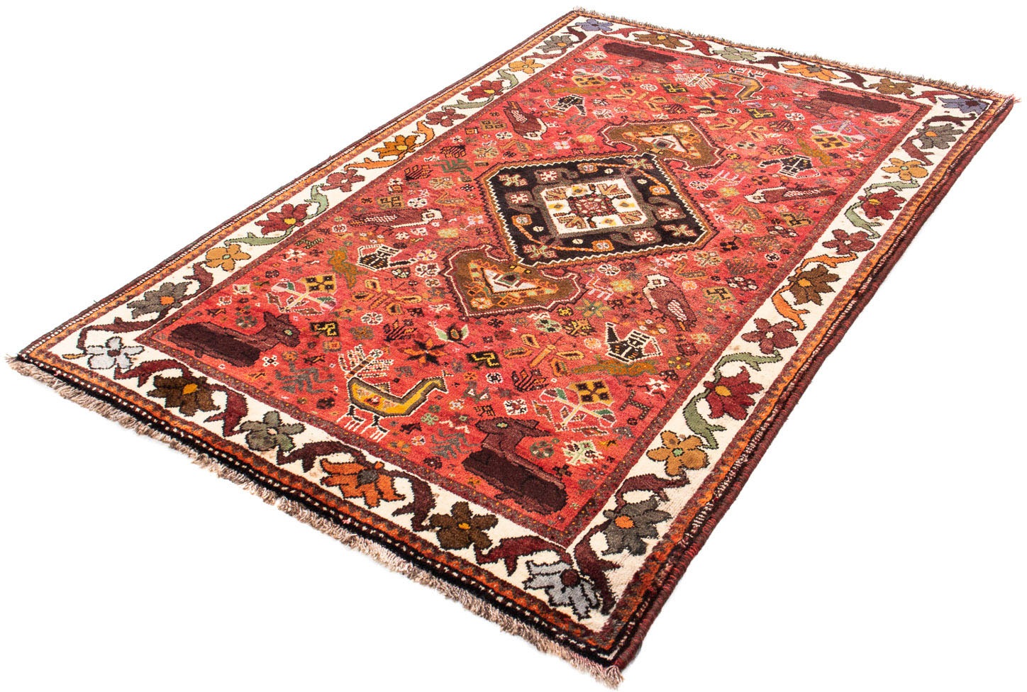 Image of morgenland Orientteppich »Perser - Nomadic - 210 x 140 cm - dunkelrot«, rechteckig, 10 mm Höhe, Wohnzimmer, Handgeknüpft, Einzelstück mit Zertifikat bei Ackermann Versand Schweiz