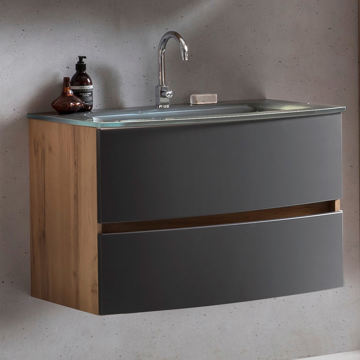 welltime Waschtisch "Kaunas" Breite 80 cm, mit Soft-Close Funktion