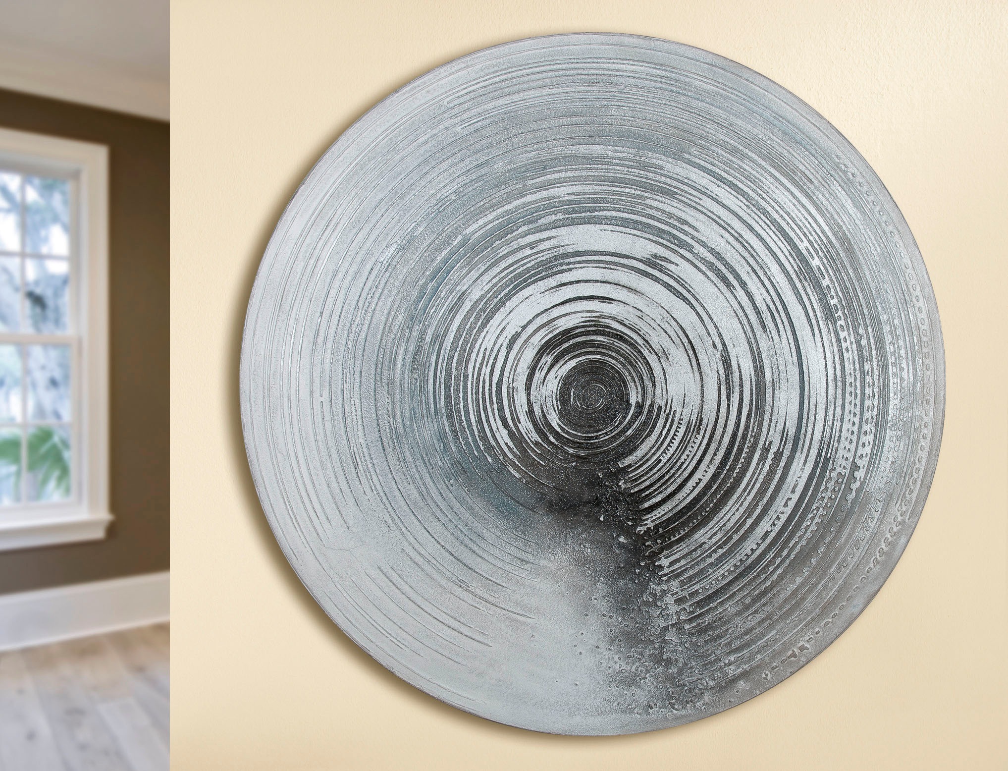 Image of GILDE Leinwandbild »Gemälde Kreis«, (1 St.), handgemalt, rund, Ø 100 cm, dekorativ im Wohnzimmer & Schlafzimmer bei Ackermann Versand Schweiz