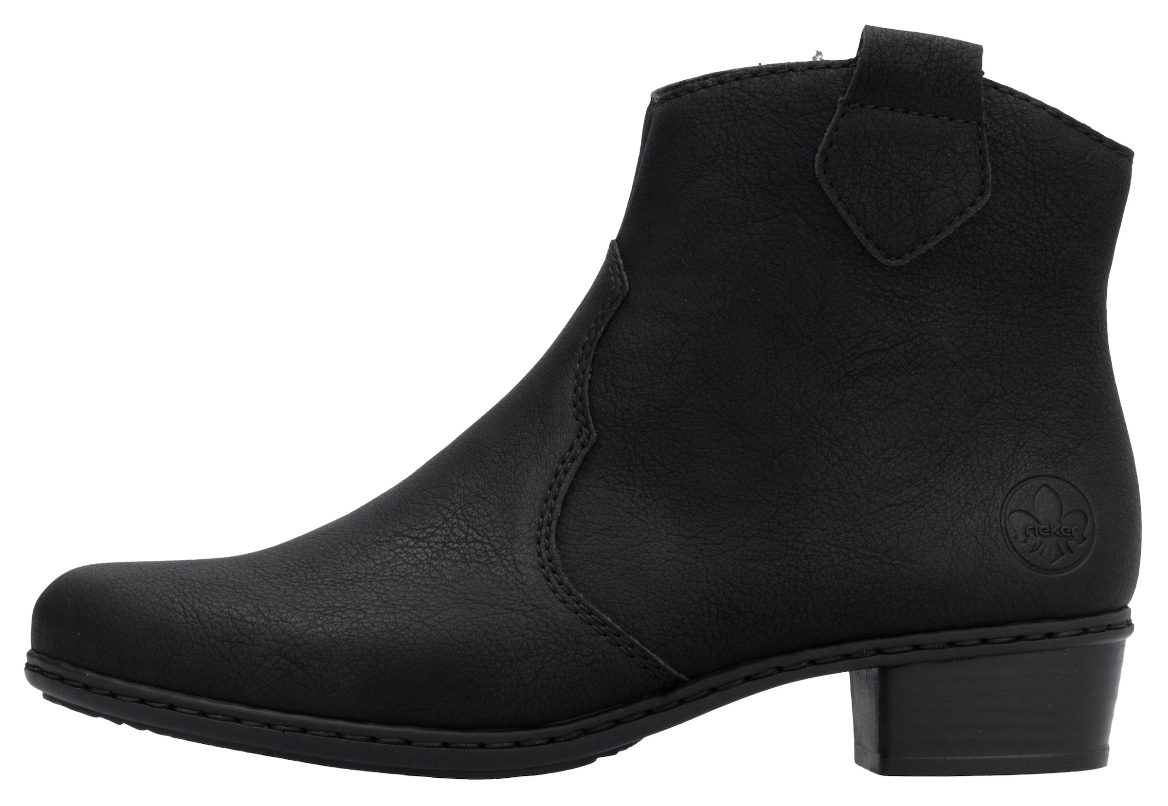 Rieker Westernstiefelette, Stiefelette, Cowboyboots, Blockabsatz, mit Innenreissverschluss