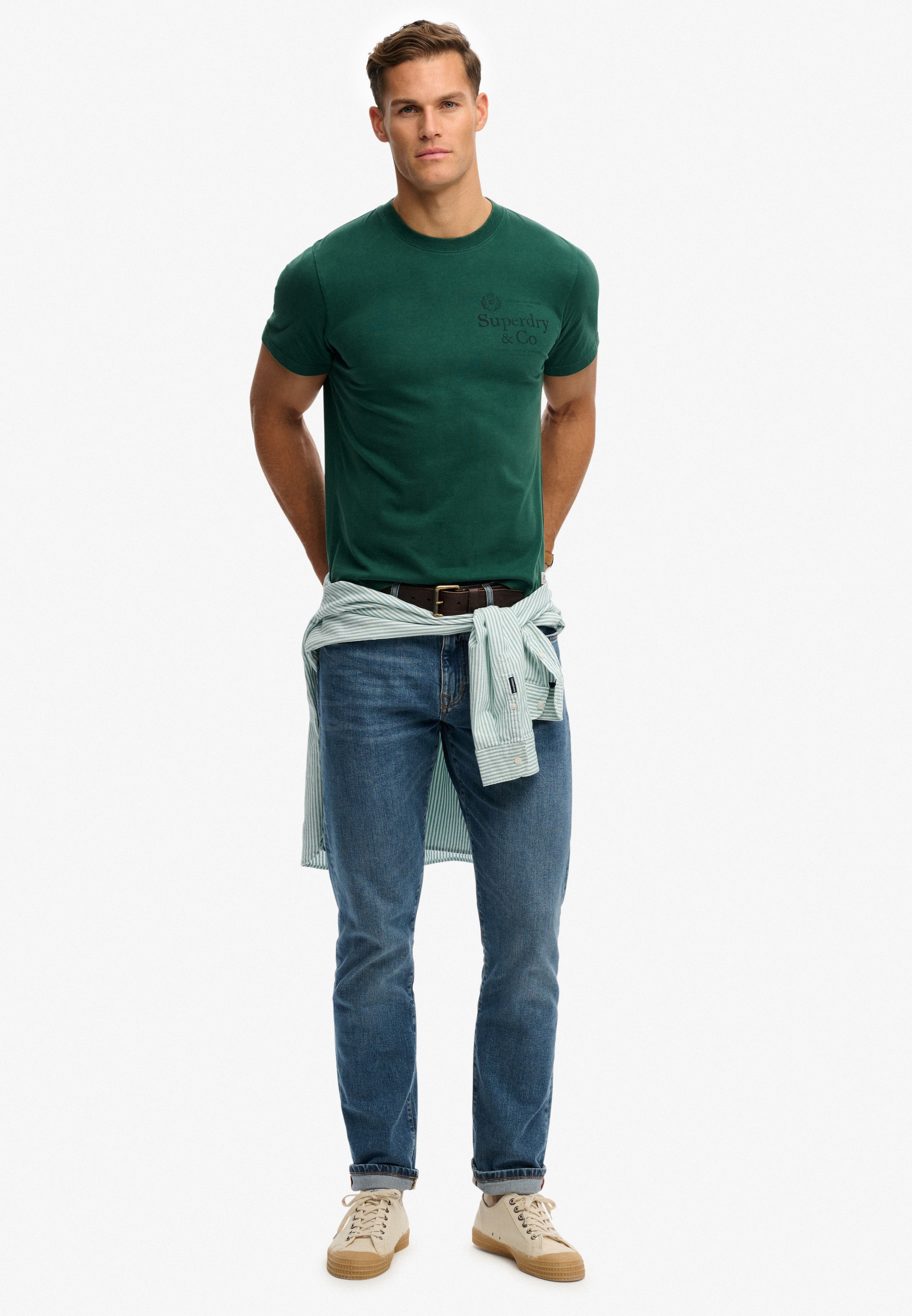 Superdry Shirt à col rond »1954 Company Relaxed Tee« coton, coupe décontractée