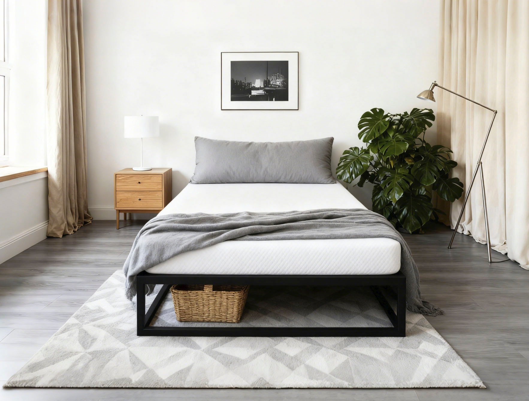 GOODproduct Lit en métal »Stockholm in 3 Breiten Bestseller Otto´s Choice« mit 26 Lattenrosten für den perfekten Schutz deiner Matratze,  Moderner Bettrahmen Bett Schlafzimmer Bettgestell Massiv