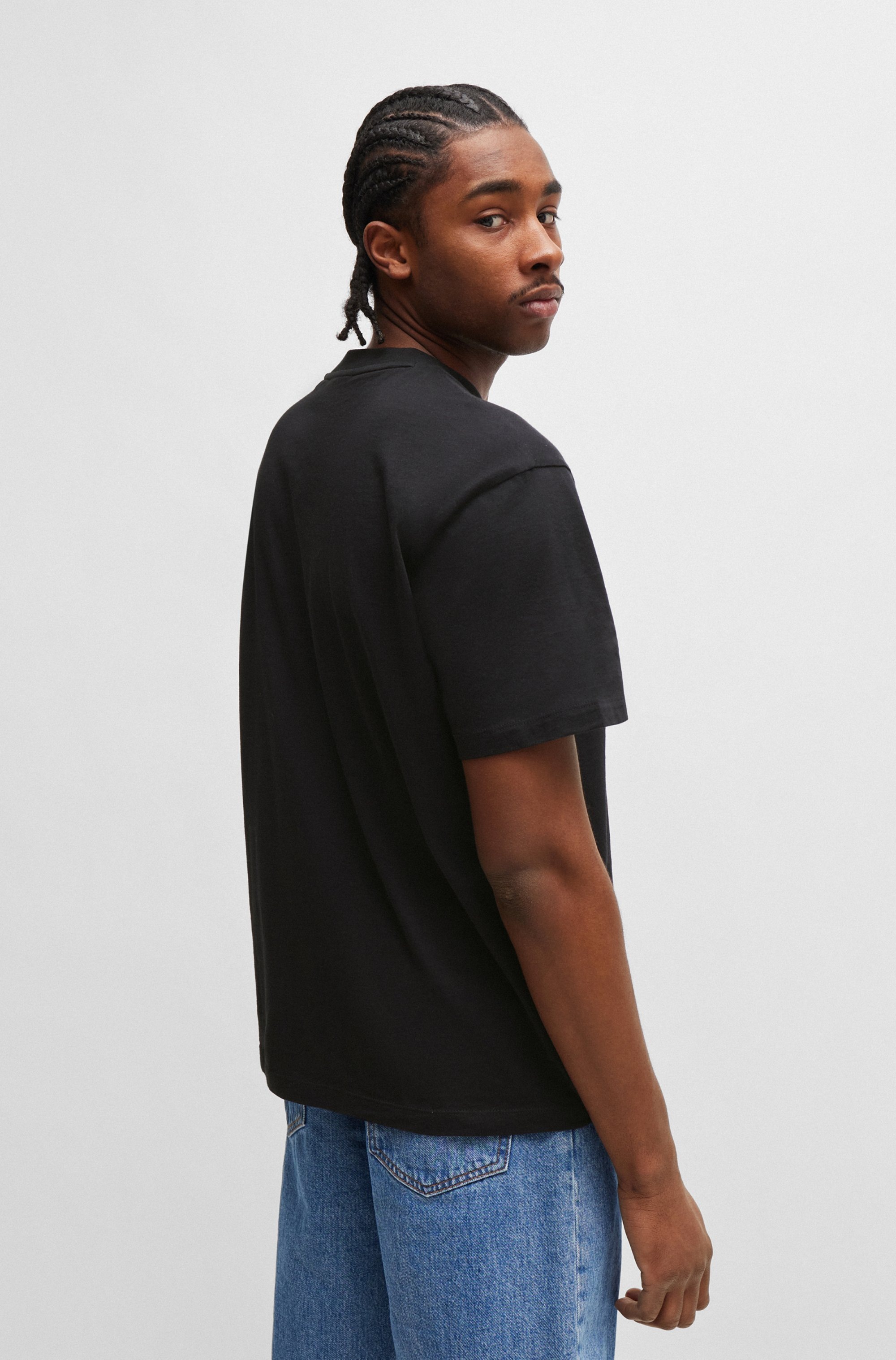 HUGO Blue T-Shirt »Nico«, mit grossem Logo-Print, Unisex