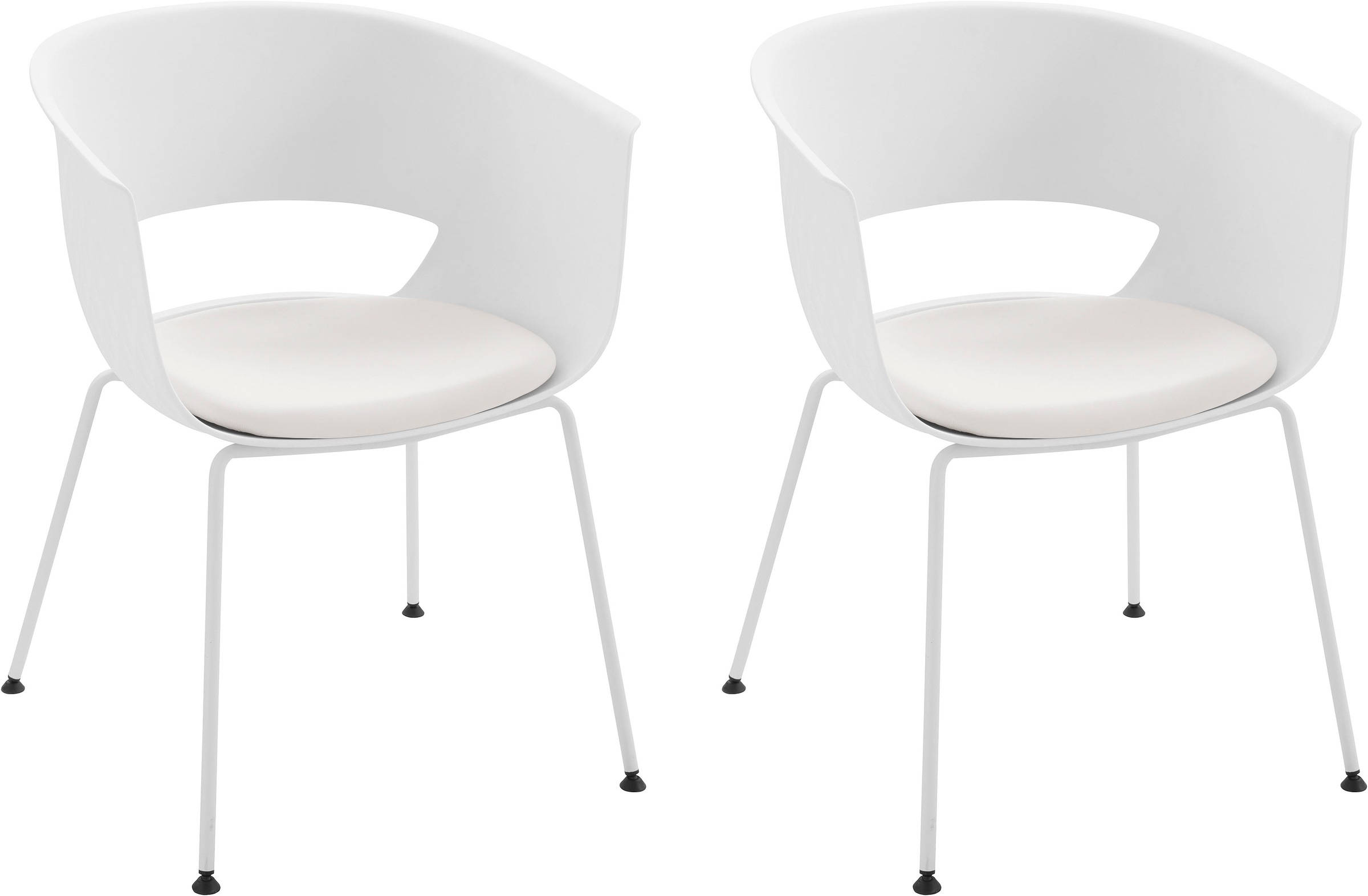 Image of INOSIGN Stuhl »Flavus«, (Set), 2 St., Webstoff, mit einem pflegeleichter Kunstleder Bezug und einem Holzgestell, Sitzhöhe 47 cm bei Ackermann Versand Schweiz