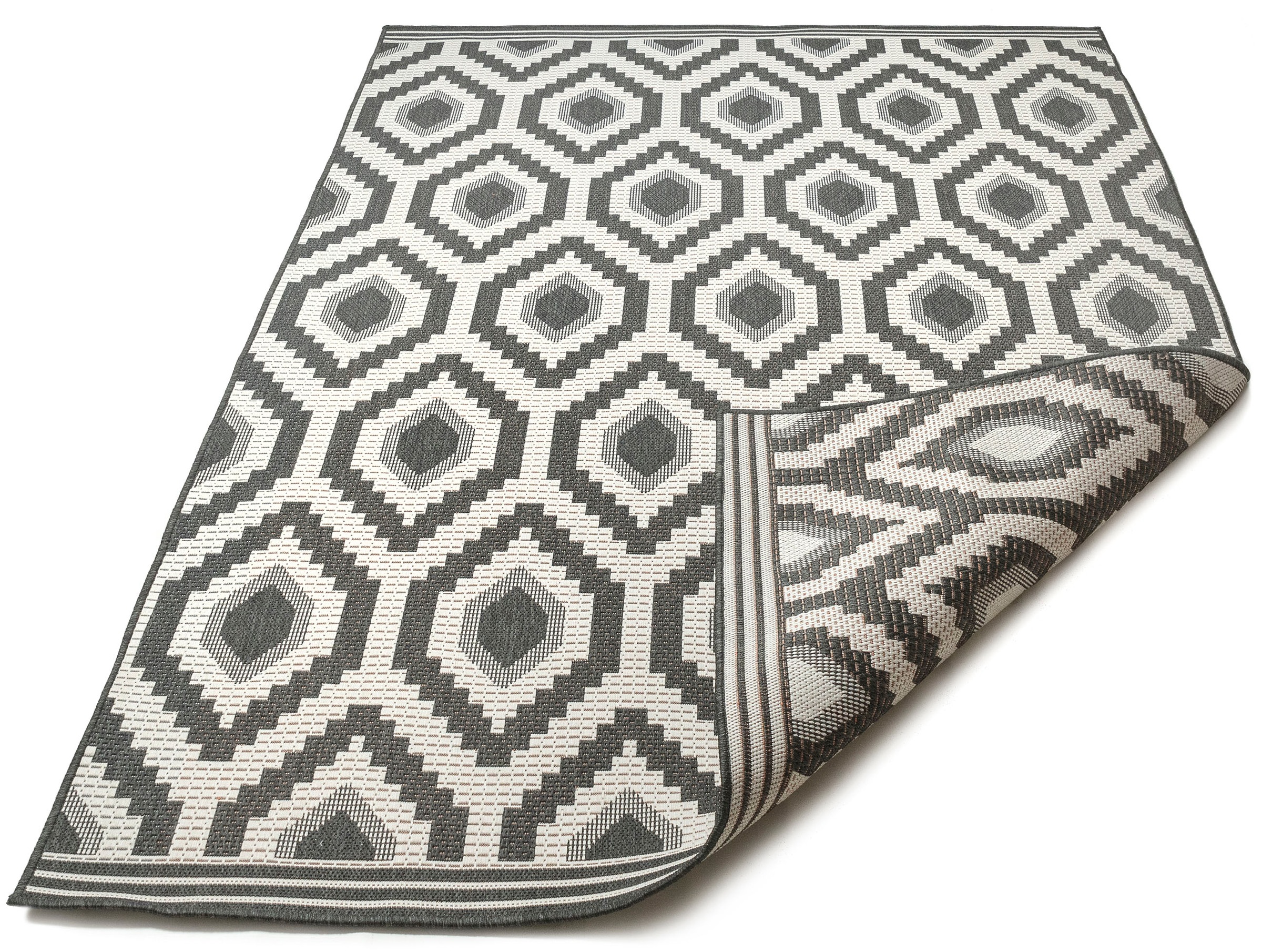 Image of Bruno Banani Teppich »Sabin«, rechteckig, 7 mm Höhe, In-und Outdoor Teppich, Wendeteppich, Wetterfest & UV-beständig, für Balkon, Terrasse und Wintergarten, besonders flach, auch für Küche oder Esszimmer und Wohnzimmer geeignet bei Ackermann Versand Schwe