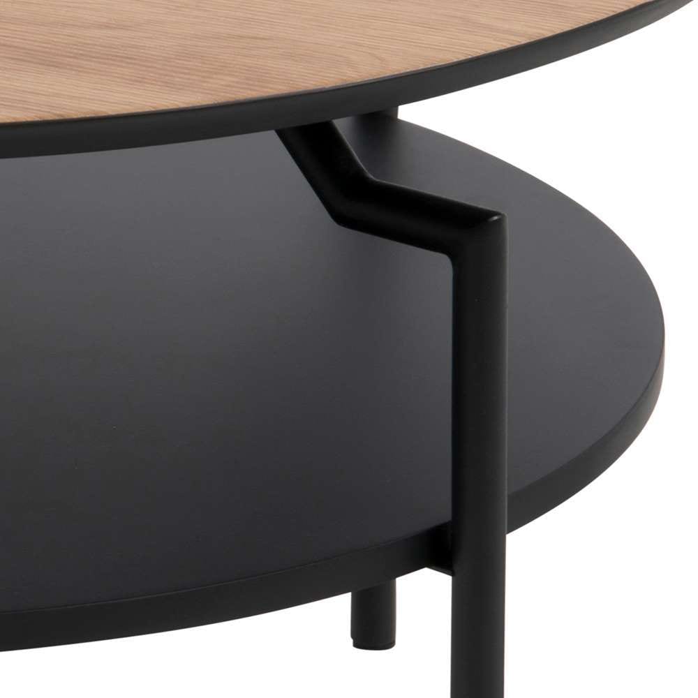 ACTONA GROUP Couchtisch »Goldington Beistelltisch, Kaffetisch« Sofatisch, rund, dekorativem Rahmen, 1 Ablage, T: 80 cm