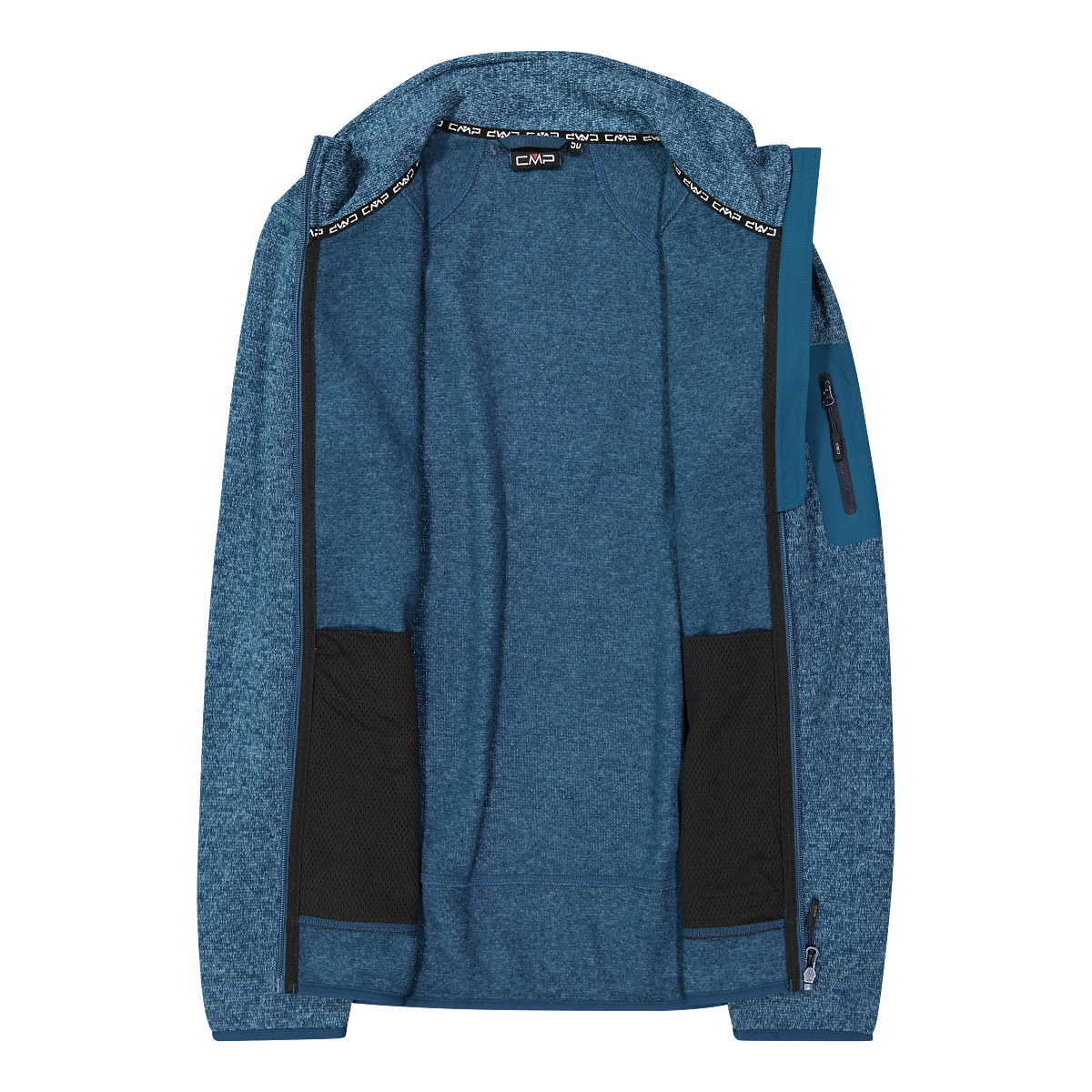 CMP Strickfleecejacke »MAN JACKET« ohne Kapuze mit hochschliessendem Kragen, atmungsaktiv, wasserabweisend