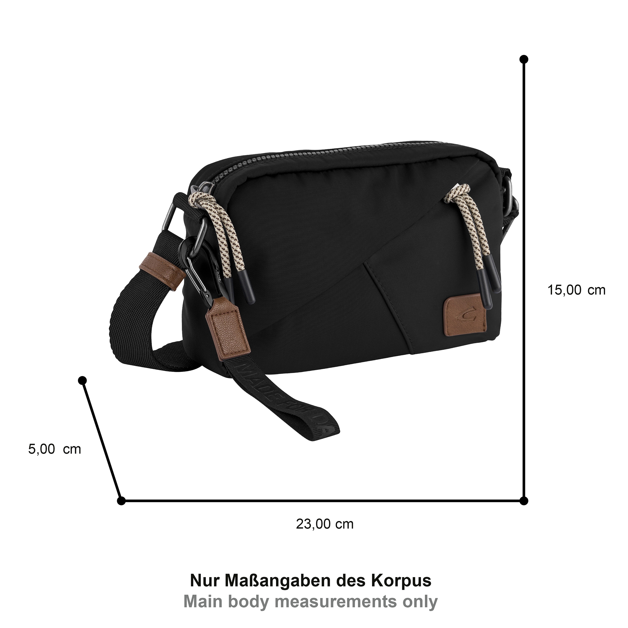 camel active Handtasche »Aurum« aus recyceltem Polyester in Nylonstruktur, leicht & mit feinen Details