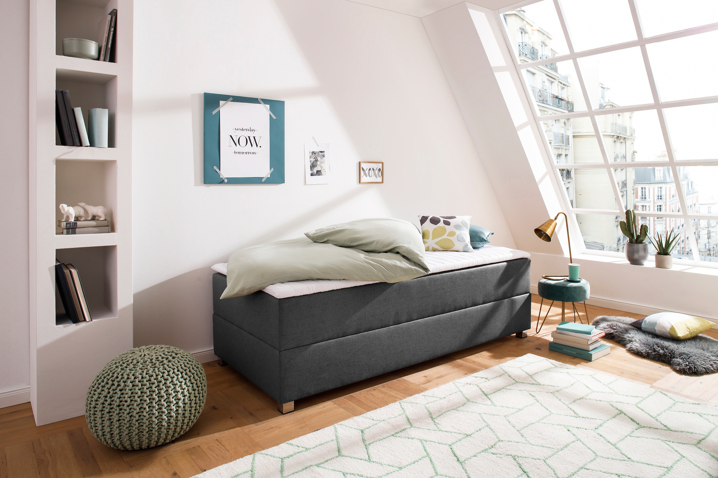 Home affaire Boxbett »Alexis« ohne Kopfteil - ideal für Räume mit Dachschrägen; in 4 Breiten