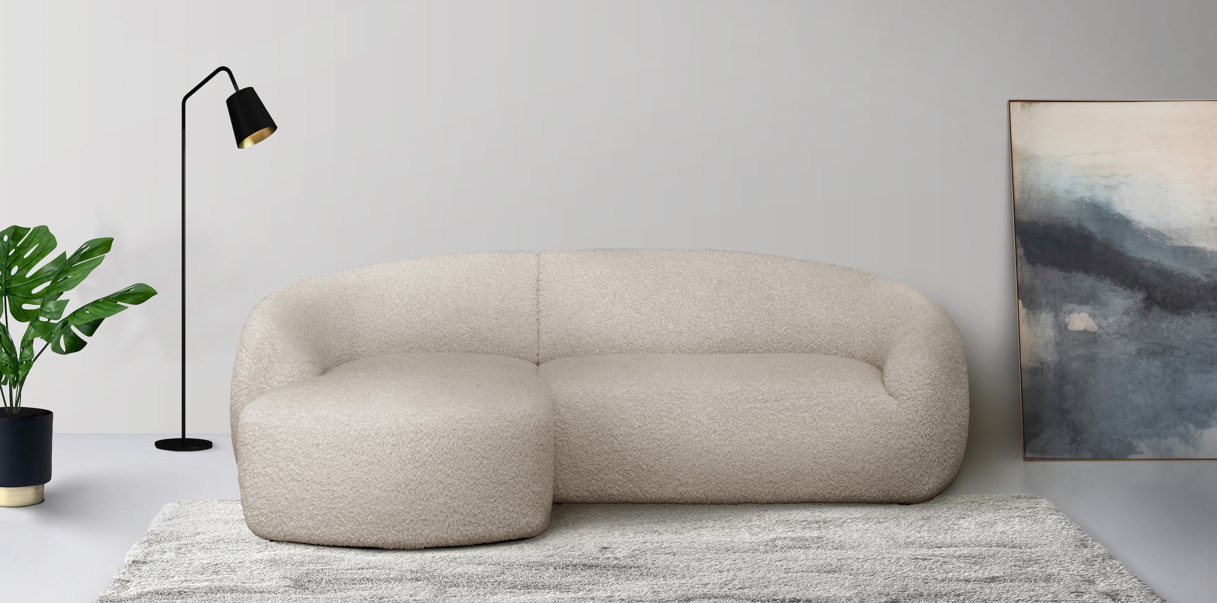 LeGer Home by Lena Gercke Ecksofa »Yani L-Form«, organische Form, auch in Bouclé