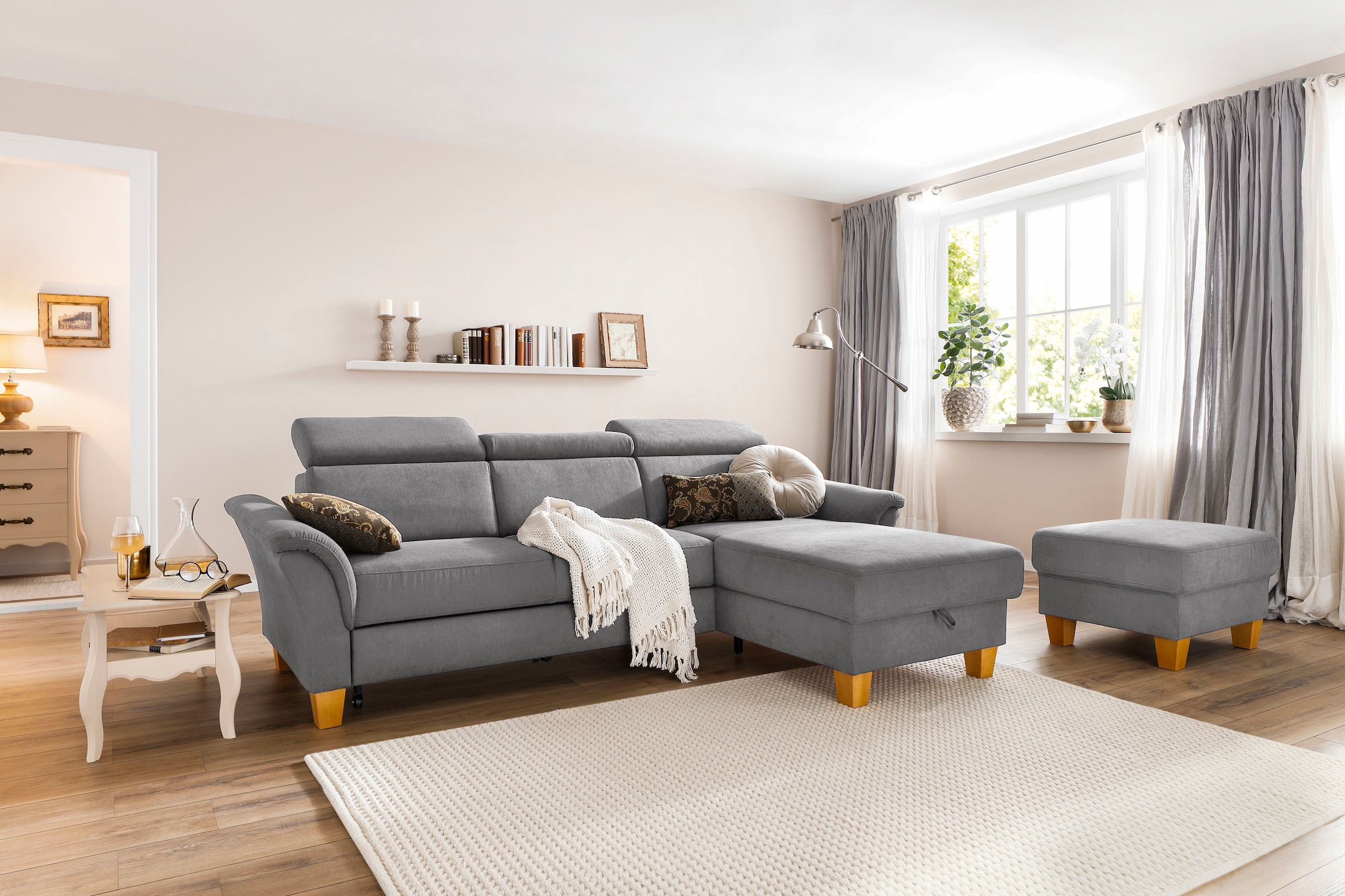 Home affaire Polsterhocker »Conville«, Passend zur Servie "Conville", mit Federkern