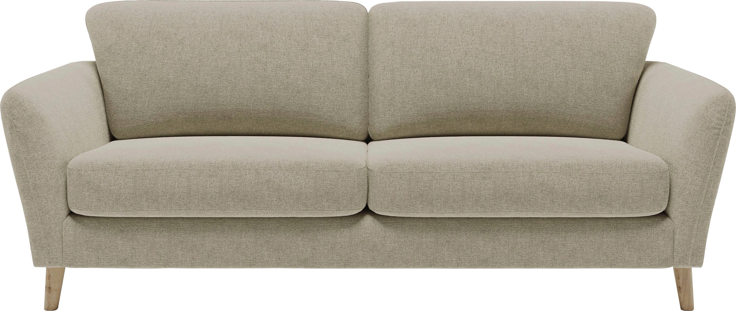 Home affaire 3-Sitzer »MARSEILLE 3er Sofa 206 cm, Cord, Flachgewebe, Struktur, Webstoff«, Massivholzbeine Eiche, Landhausstil, Wellenunterfederung