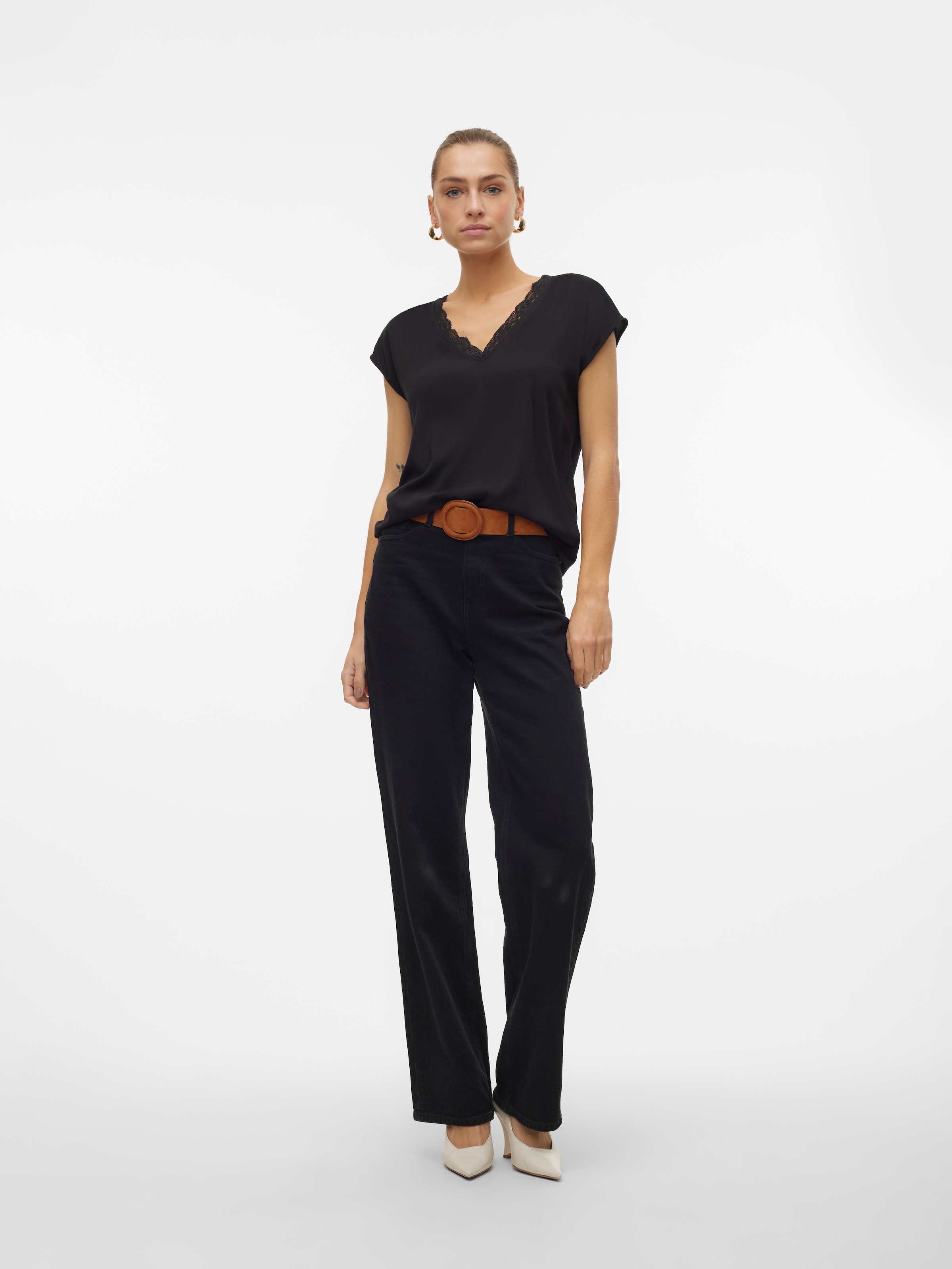 Vero Moda Blusentop »VMBELLA SL LACE TOP WVN GA NOOS«