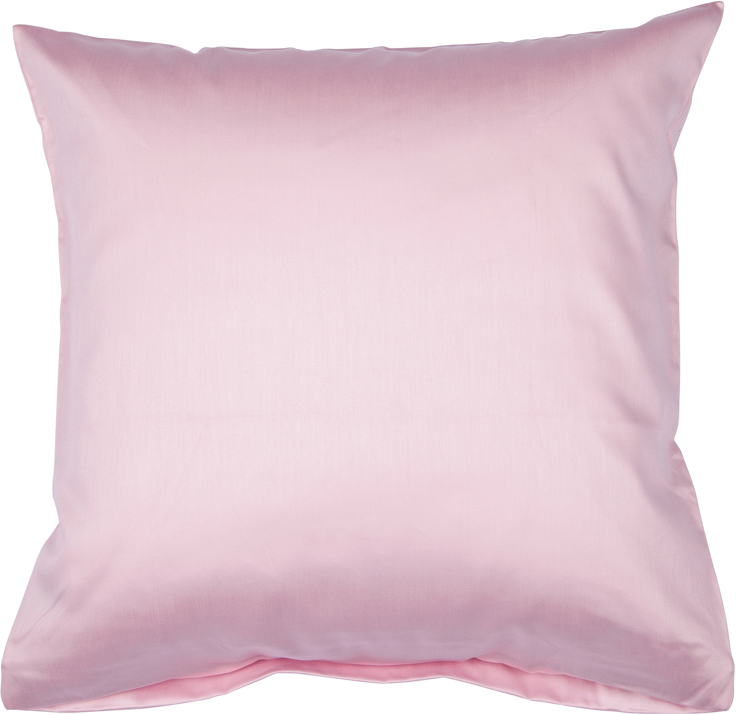 Janine Housse de coussin »Colors Mako Satin« avec fermeture éclair, housse de coussin unie, fil fin, 100 % coton